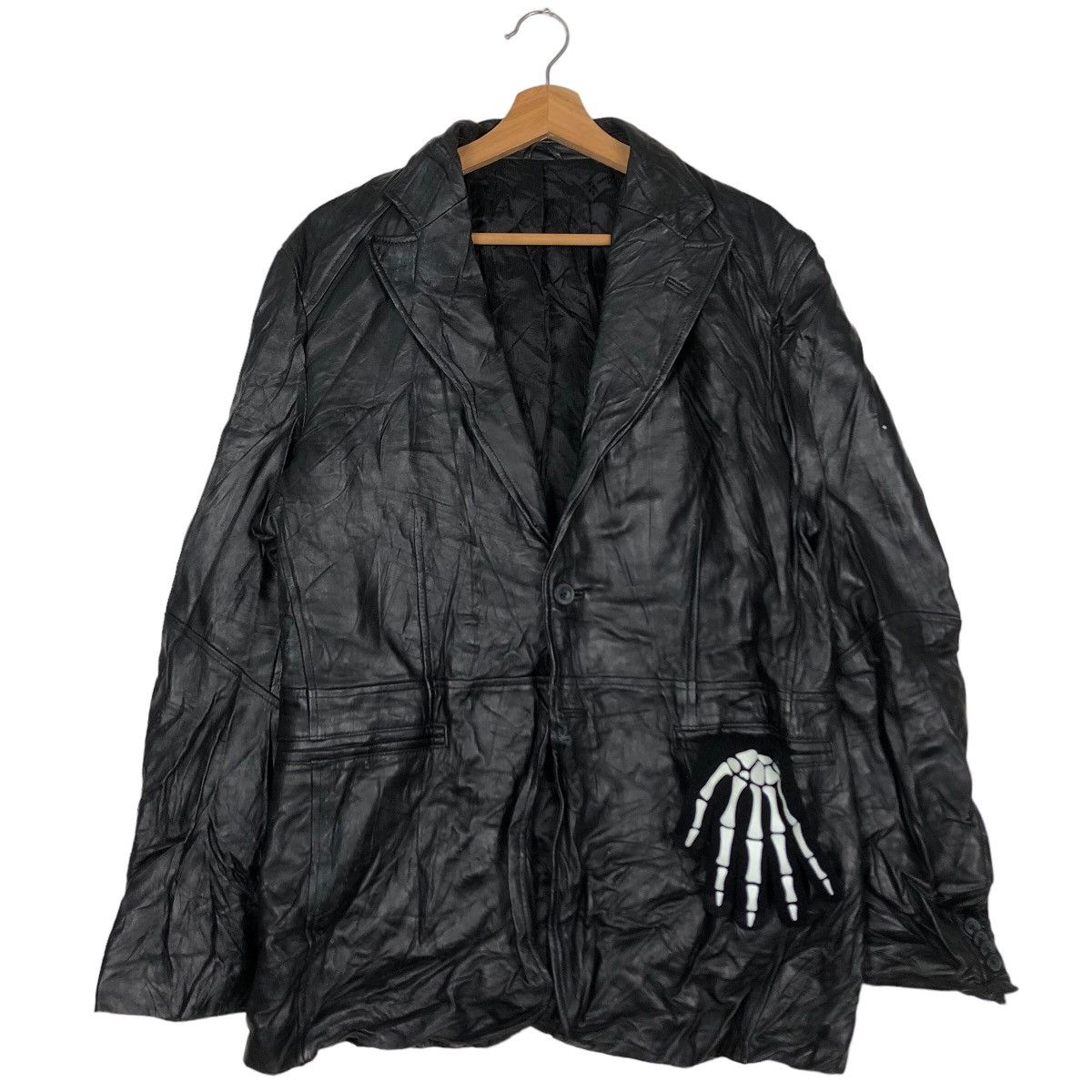 Issey Miyake 🔥Rare Licorice Genuine Leather Jacket Issey Miyake Size US L / EU 52-54 / 3 - 2 Thumbnail