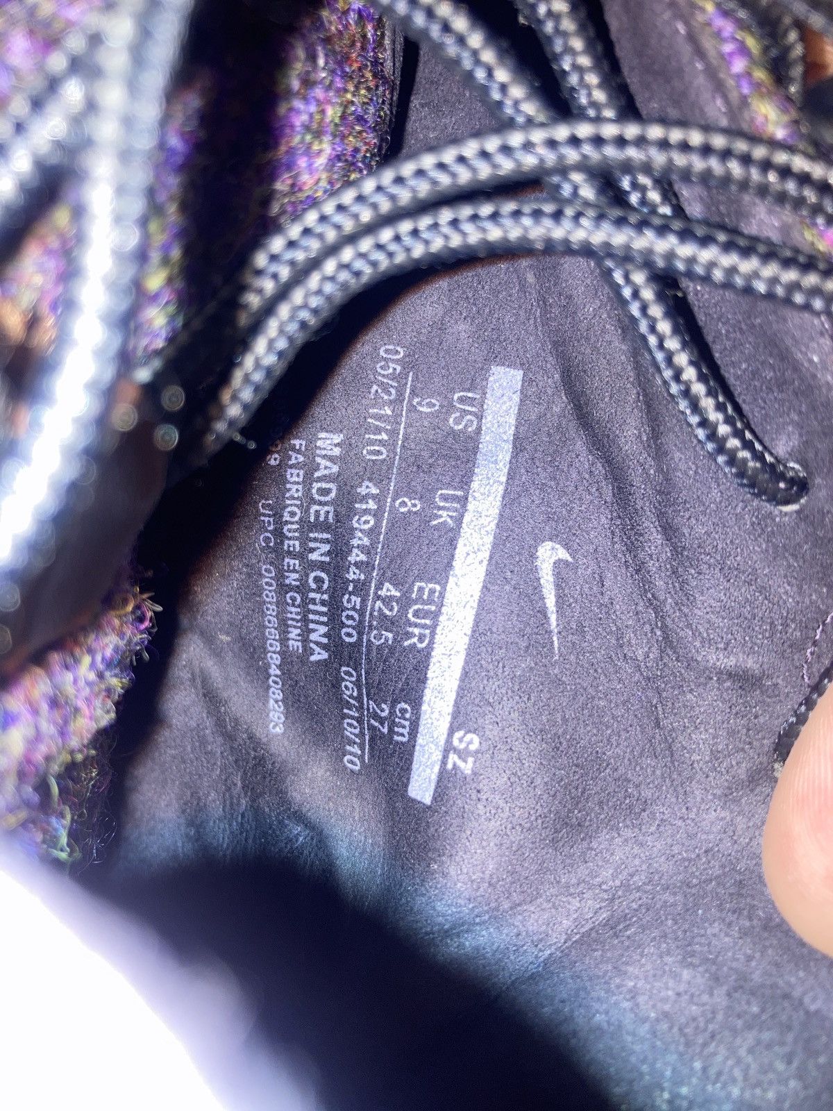 Harris Tweed Nike Air Royal mid Harris tweed purple Grailed