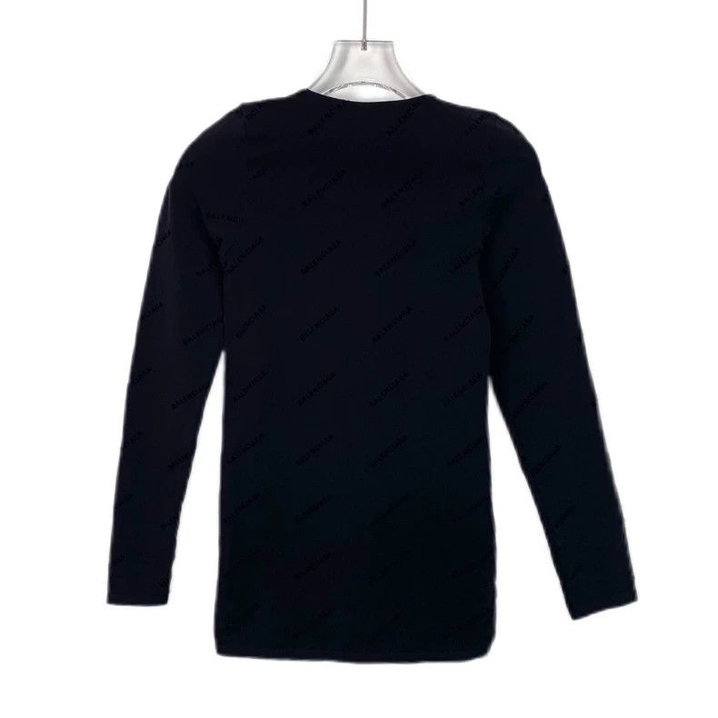 Balenciaga Balenciaga Black logo full print knit sweater Size US S / EU 44-46 / 1 - 2 Thumbnail