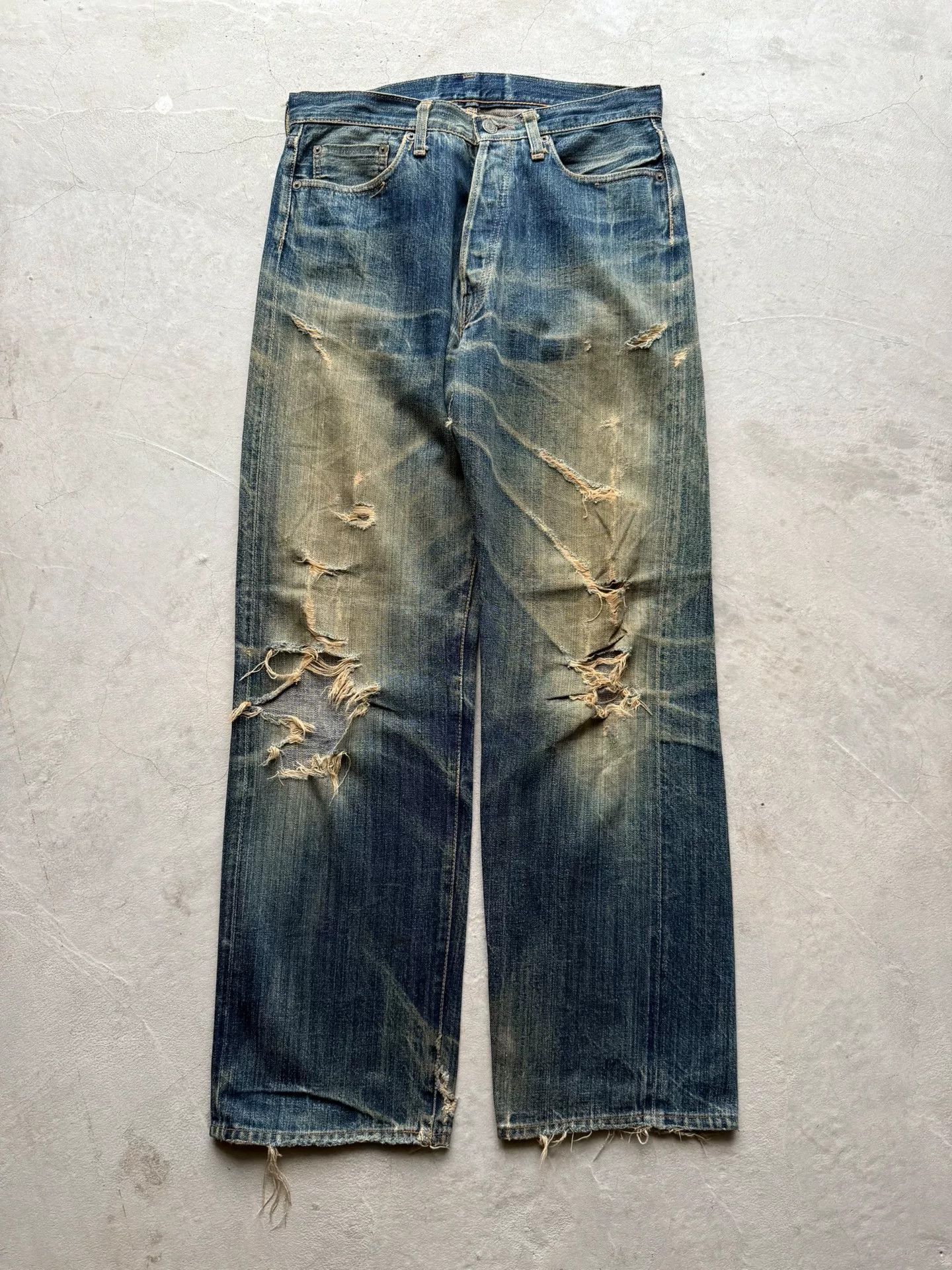 Vintage Vintage 90s RetroCraft Distressed Straight Jeans Size US 30 / EU 46 - 1 Thumbnail