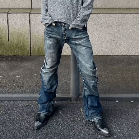 Japanese Brand Extra Long Stack Jeans Size US 30 / EU 46 - 2 Thumbnail