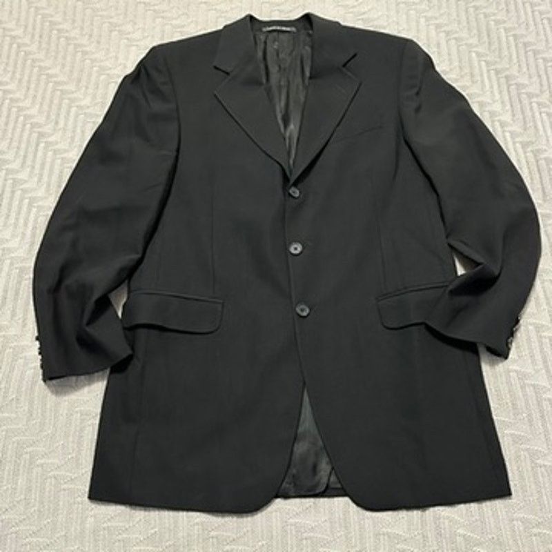 Fendi Fendi black texured 3 button wool blazer size 40L Size 40L - 1 Thumbnail