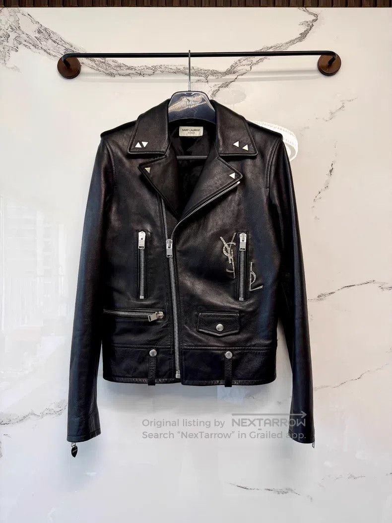 Saint Laurent Paris Saint Laurent Paris Motorcycle Leather Jacket Size US S / EU 44-46 / 1 - 1 Thumbnail