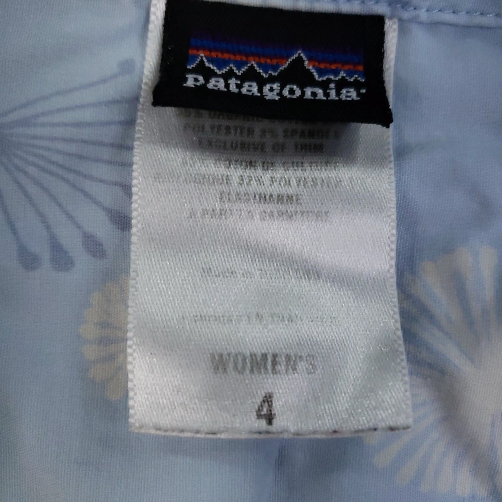 Patagonia Patagonia Shirt Womens 4 Blue Short Sleeve Button Up Organic Cotton Floral Print Size S / US 4 / IT 40 - 6 Thumbnail