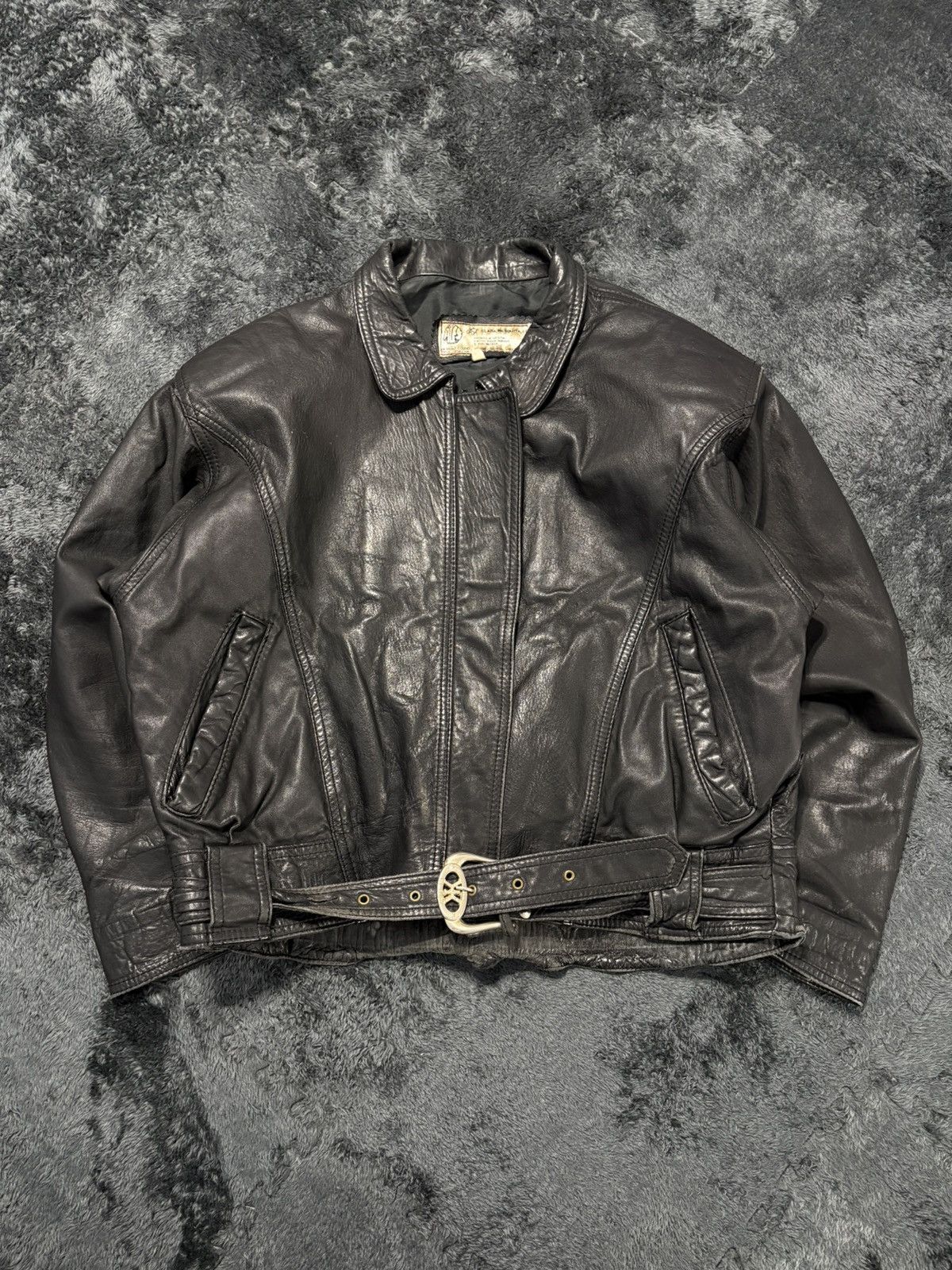 Vintage Cropped Leather Jacket