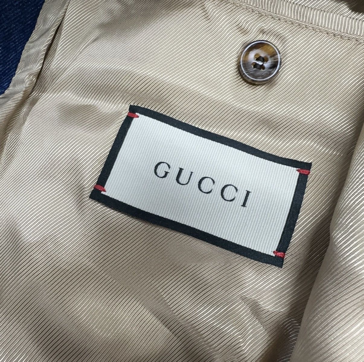 Gucci Gucci Web Stripe & Horsebit Logo Denim Jacket Size US S / EU 44-46 / 1 - 5 Thumbnail