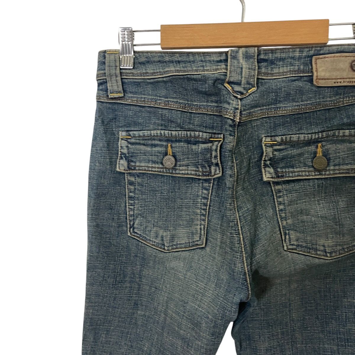 Japanese Brand Vintage Brappers Distressed Flare Denim Size US 28 / EU 44 - 9 Thumbnail