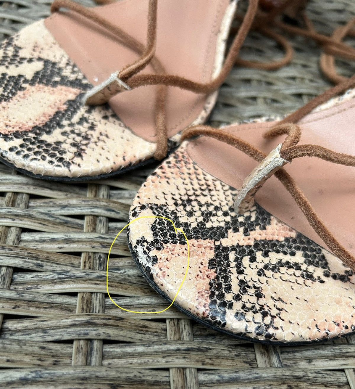 Isabel Marant Isabel Marant Adeia Snake Lace-Up Sandals Strappy Heels Size US 10 / IT 40 - 12 Thumbnail