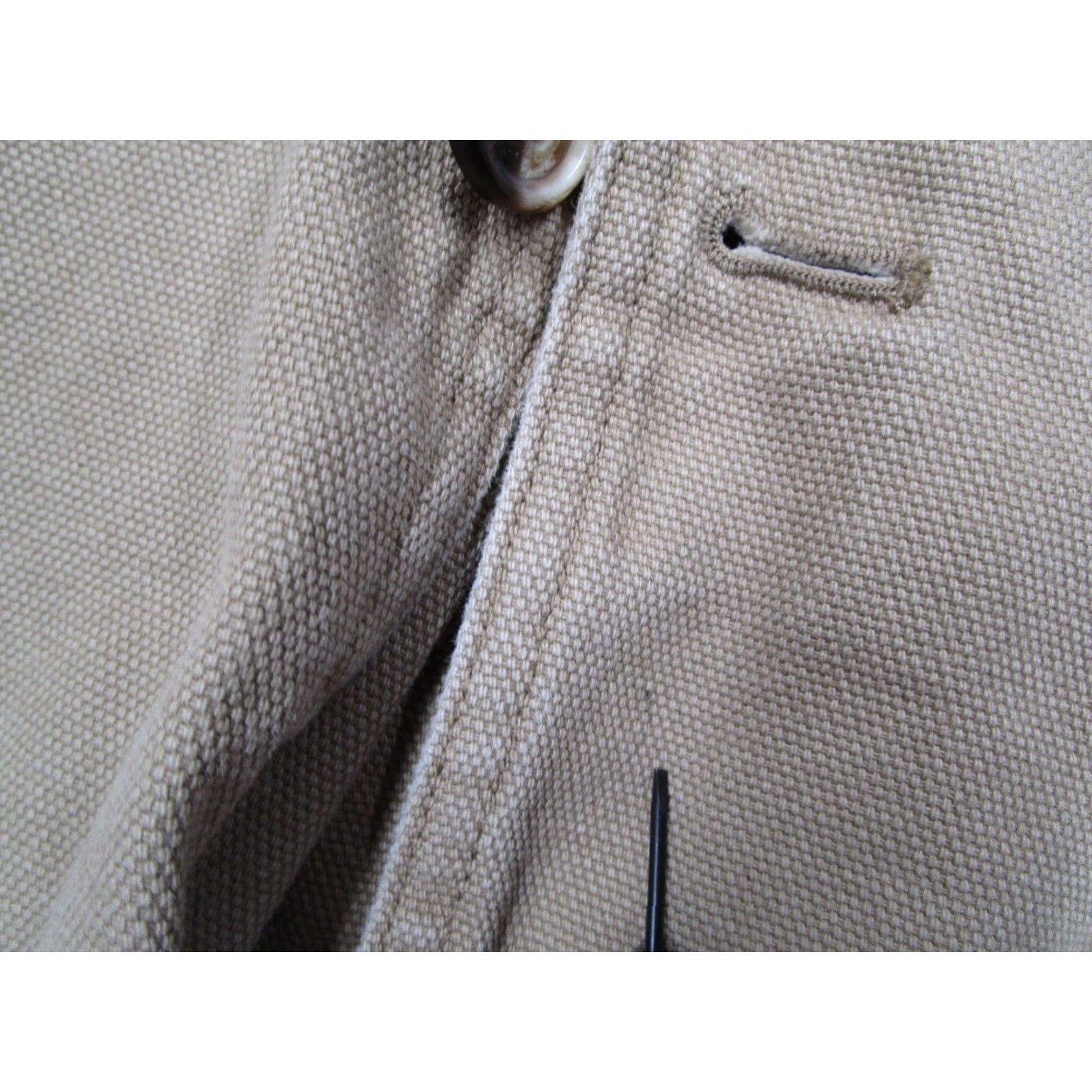 Orvis VINTAGE Orvis Jacket Mens 48 Beige Canvas Short 2 Button Travel Hiking Hunting 90s Bohemian City Outdoor Mens Size US M / EU 48-50 / 2 - 5 Thumbnail
