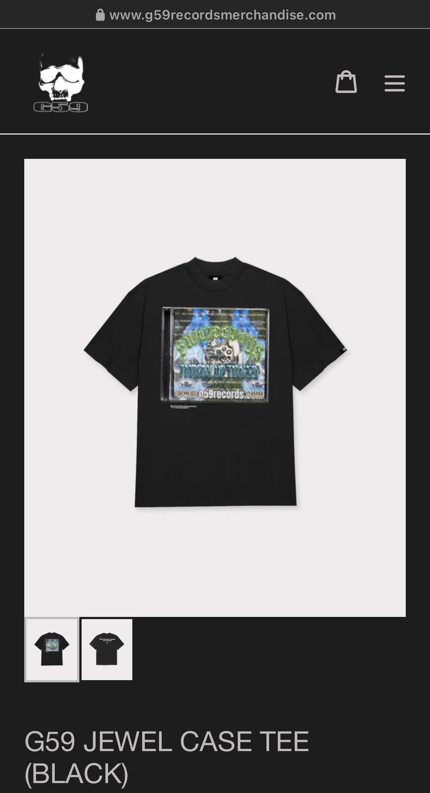 G59 Records G59 Jewel Case T-Shirt Size US L / EU 52-54 / 3 - 1 Thumbnail