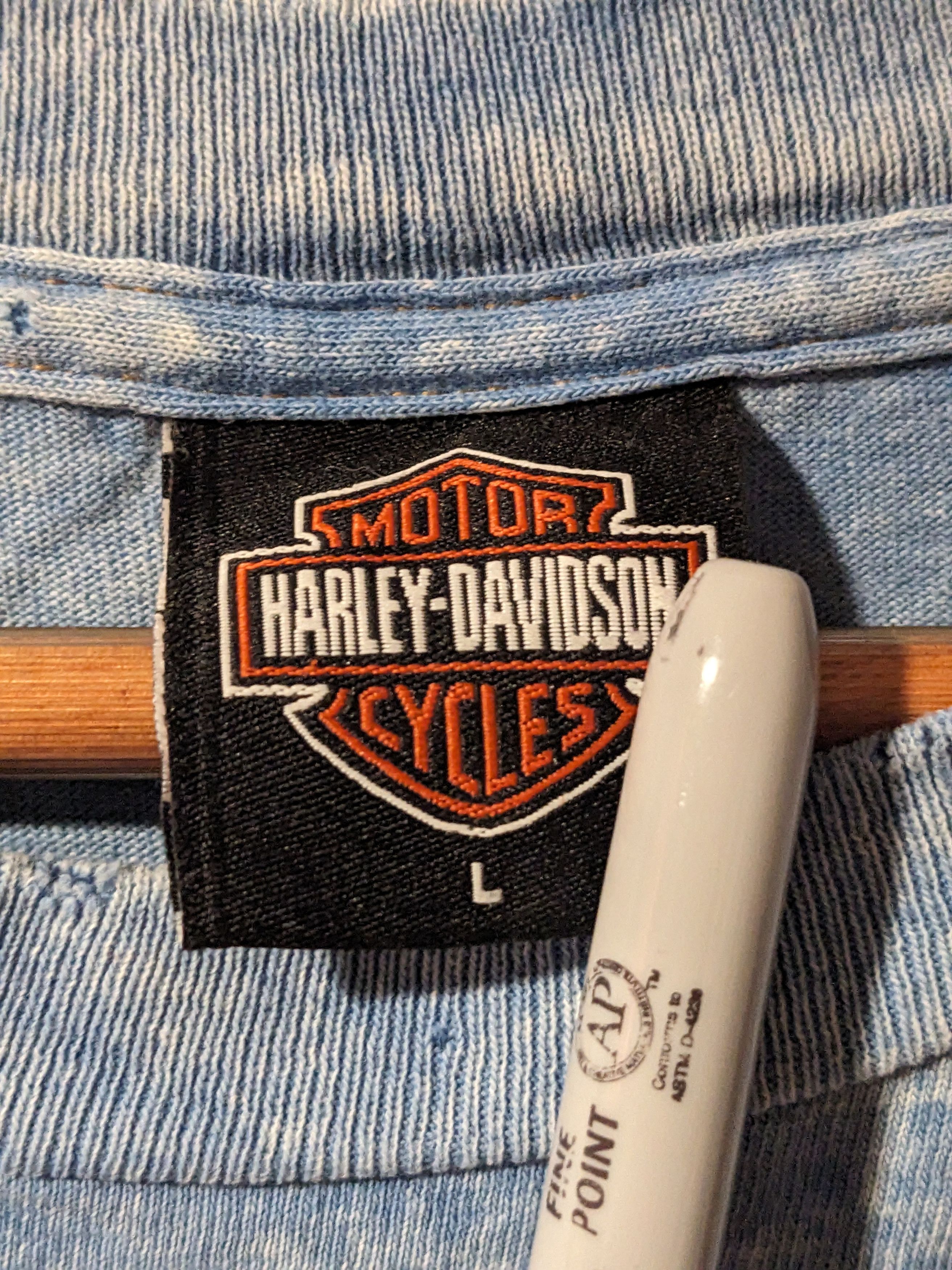 Harley Davidson × Vintage Vintage 2002 Harley Davidson Motorcycle Dubois T-Shirt Size US L / EU 52-54 / 3 - 8 Thumbnail