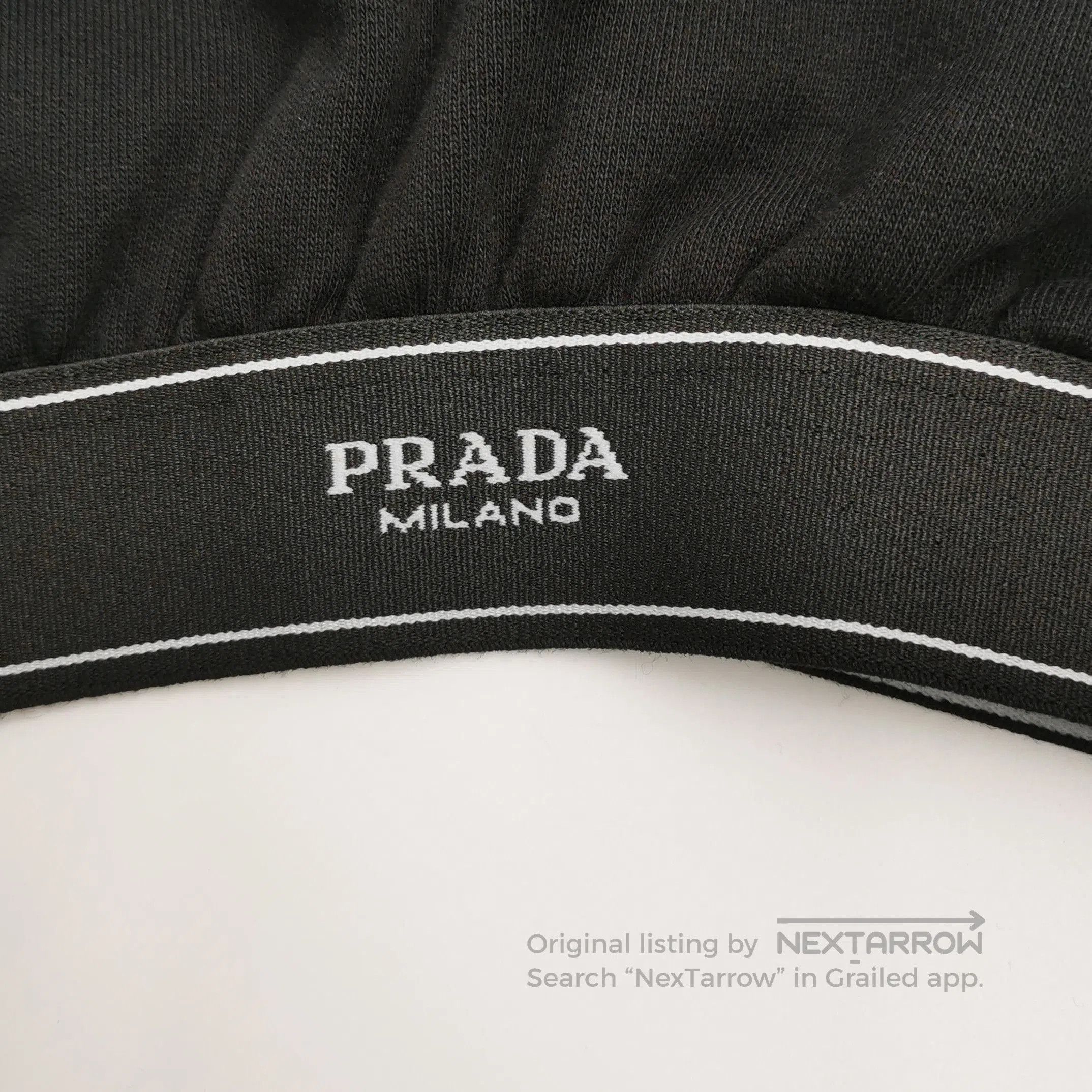 Prada Prada Logo Cotton Crewneck Cropped Top . Size S / US 4 / IT 40 - 3 Thumbnail
