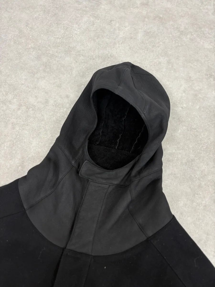 Dior 2010s Dior Black Wool & Leather Hooded Cozy Jacket by Kris Van Assche Size US M / EU 48-50 / 2 - 5 Thumbnail
