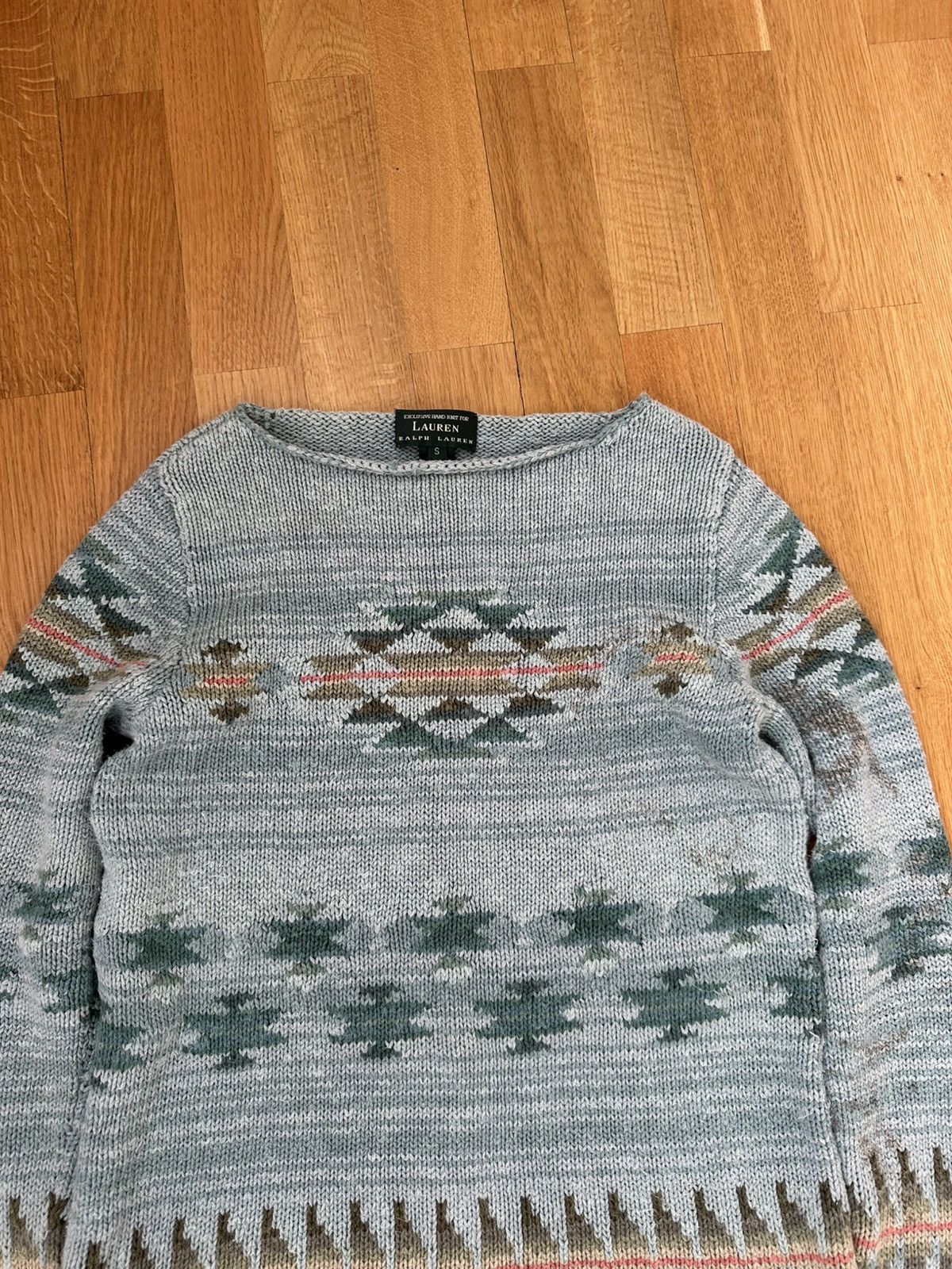 Polo Ralph Lauren Polo Ralph Lauren Hand Knit Aztec Linen Sweater Size US S / EU 44-46 / 1 - 7 Thumbnail