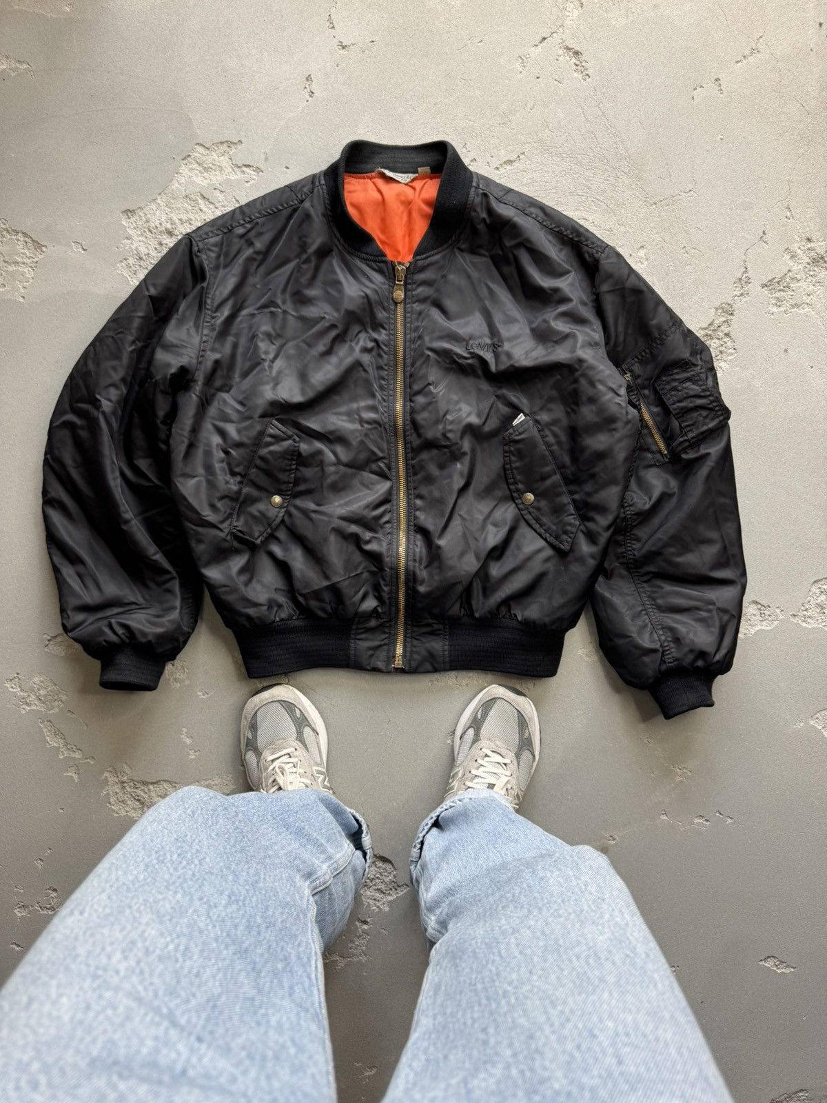 90s 00s archive bomber jacket 短丈 MA-1 Vintage 80s Avirex Dragon Korean War MA-1 Olive Bomber