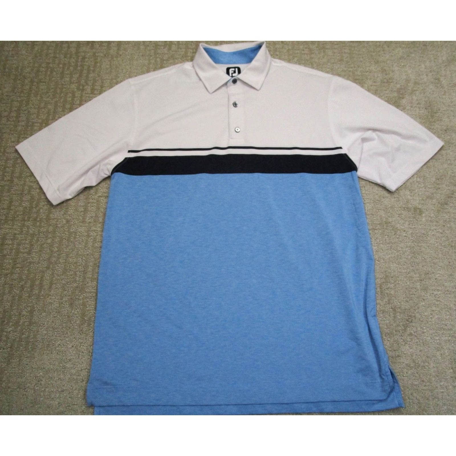 Footjoy FootJoy Polo Shirt Men XL Blue Colorblock Polo Shirt Logo Sports Shirt Size US XL / EU 56 / 4 - 2 Thumbnail