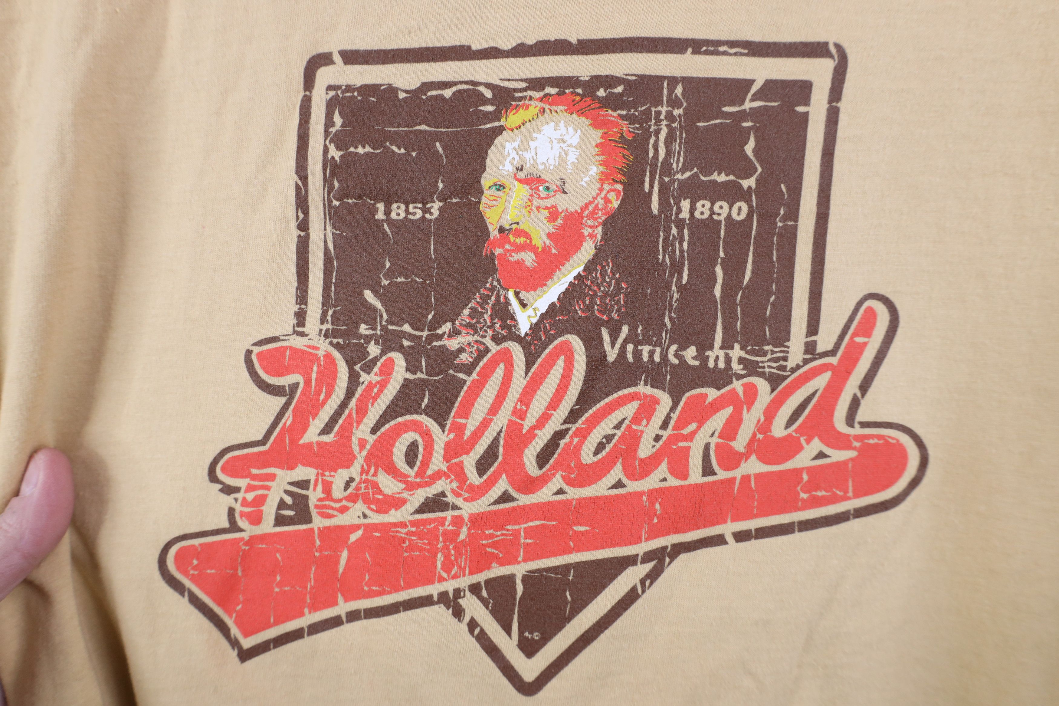 Vintage Vintage 90s Holland Vincent Van Gogh Artist T-Shirt Wheat Size S / US 4 / IT 40 - 4 Thumbnail