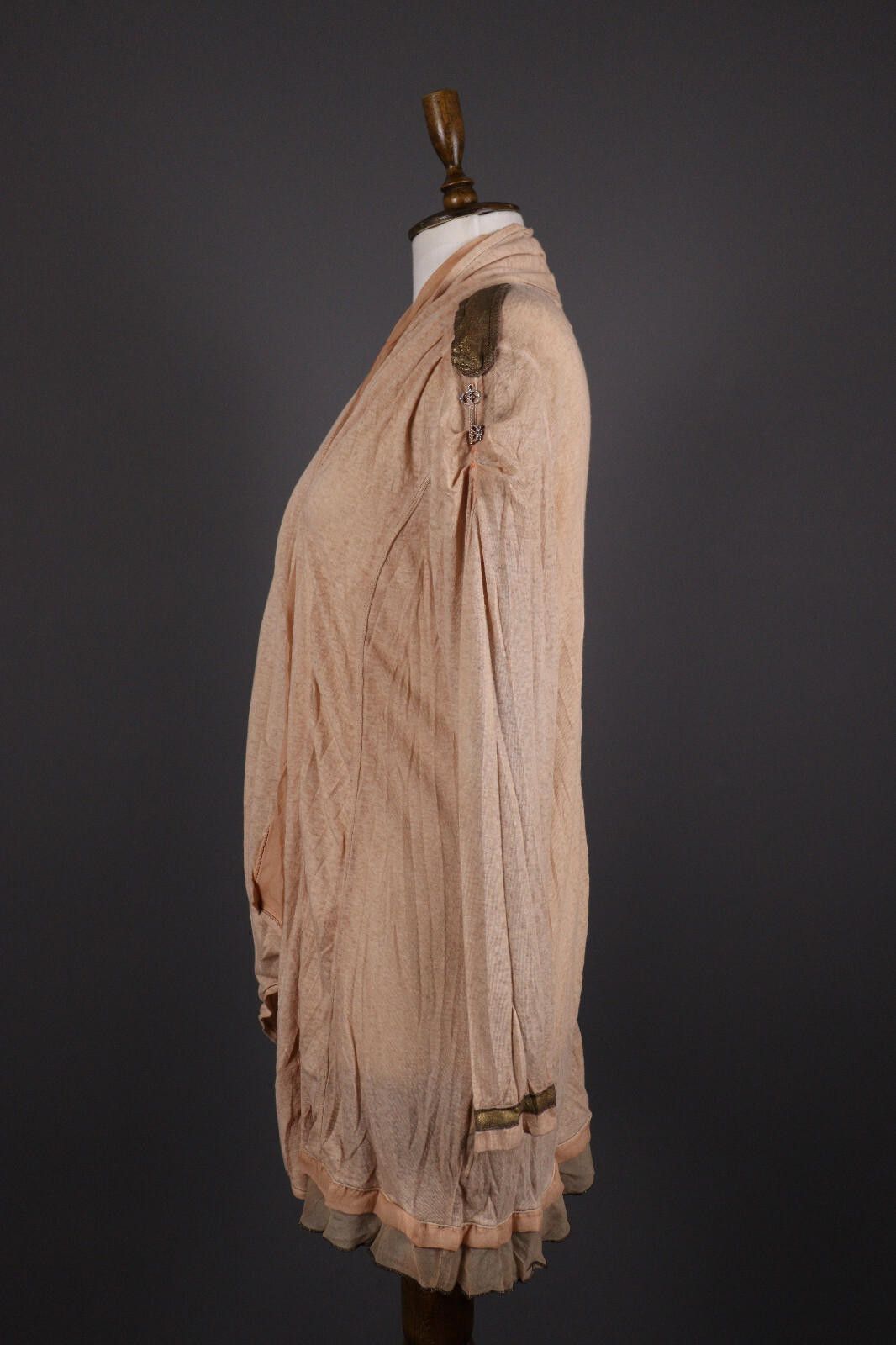 Elisa Cavaletti Club Sono Italiano Linen Cardugan Size L