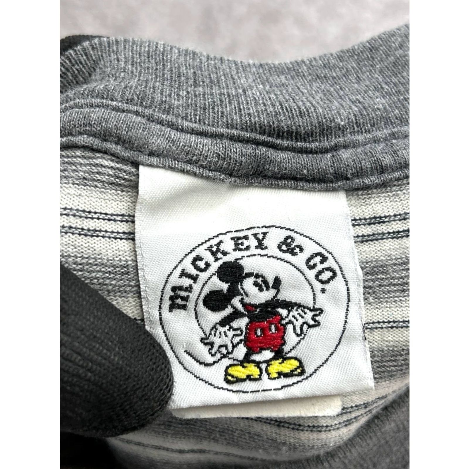 Mickey & Co. VINTAGE Mickey & Co T-Shirt Mens XL Gray Striped Graphic The Original One Size US XL / EU 56 / 4 - 4 Thumbnail