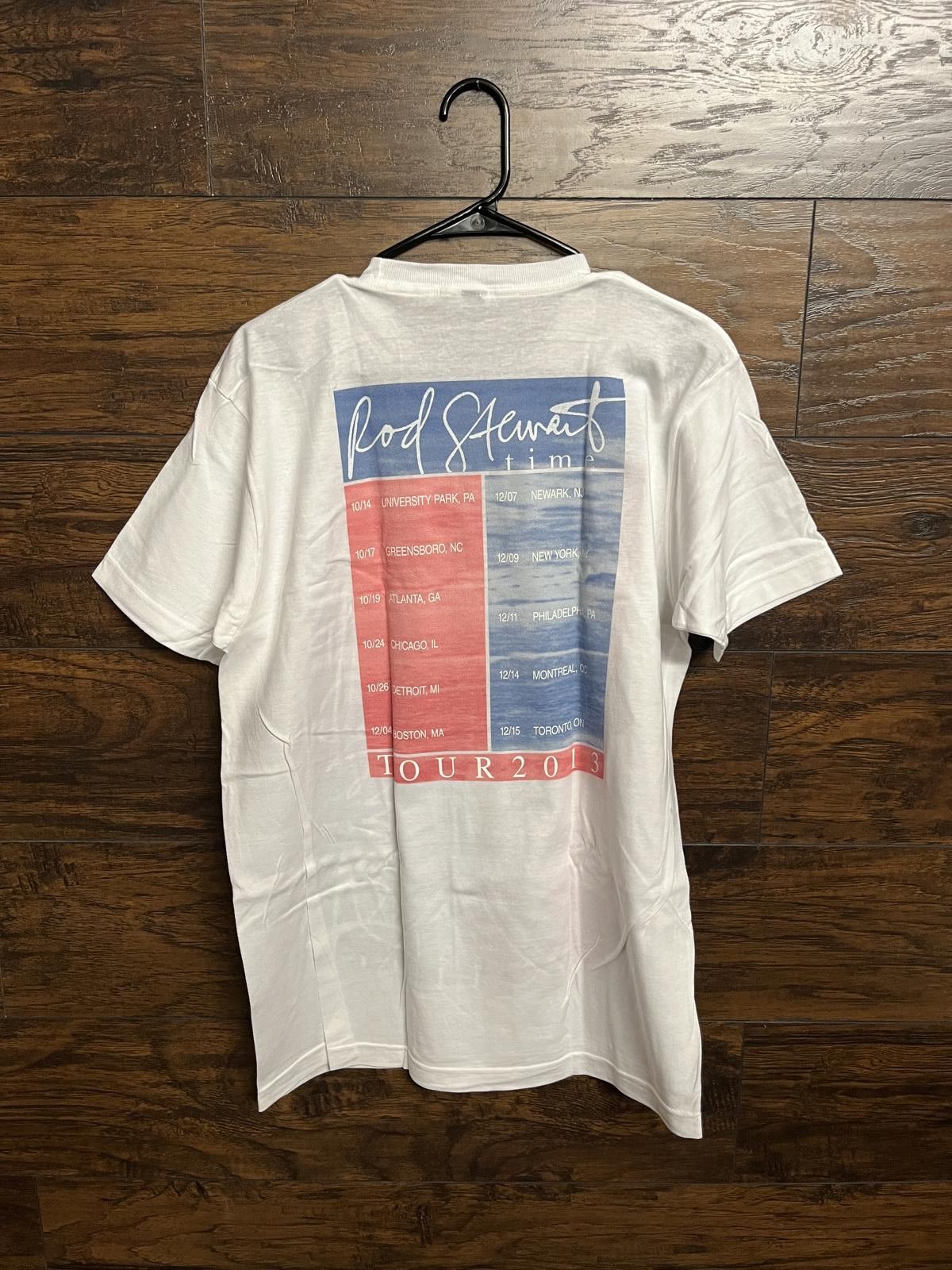 Designer Rod Stewart Time Tour Shirt - Leather Jacket 2013 T-shirt -L Size US L / EU 52-54 / 3 - 2 Thumbnail