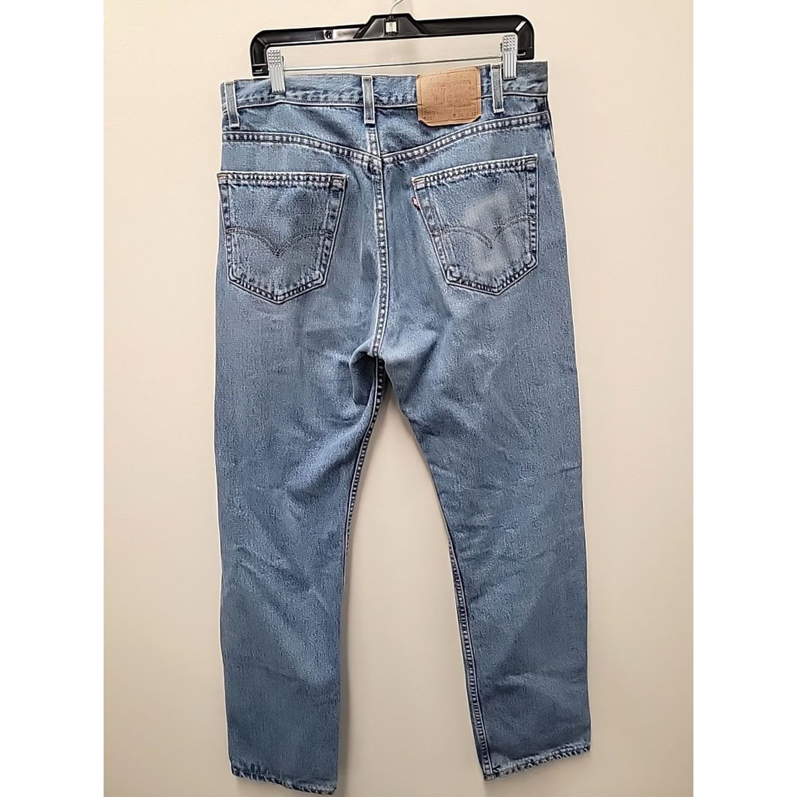 Levi's VINTAGE Levi's 505 Jeans Men 34x32 Blue Light Wash Regular Fit Straight Leg Jeans Size US 34 / EU 50 - 4 Thumbnail