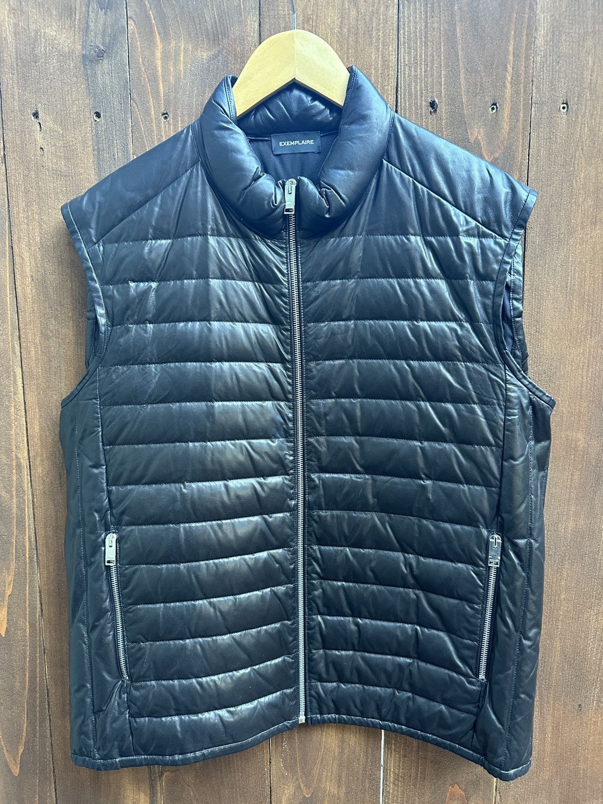 image of Exemplaire Lambskin Vest Black XL $5875 Retail, Men's