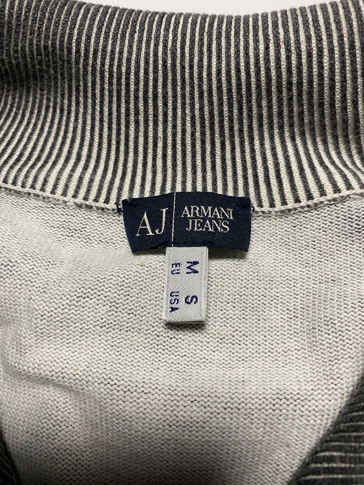 Armani × Vintage Vintage Armani Jeans Distressed faded full zip AJ sweatshirt Size US S / EU 44-46 / 1 - 3 Thumbnail