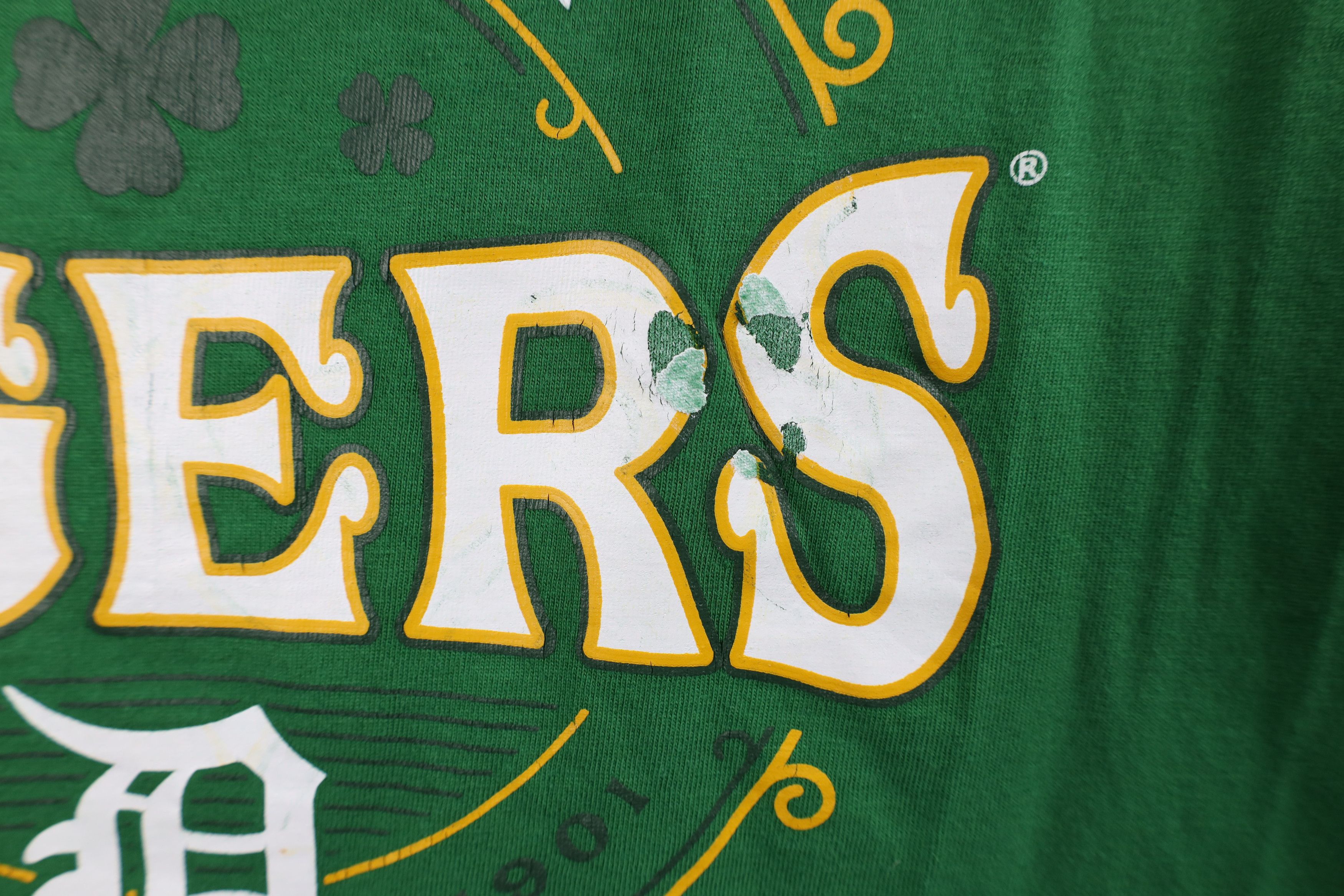 Vintage Fanatics Patricks Day Detroit Tigers Baseball T-Shirt Green Size US XXL / EU 58 / 5 - 5 Thumbnail