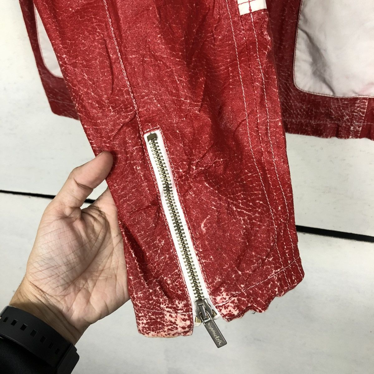 Vintage 🔥VINTAGE BIKER JACKET BYBLOS BLU ITALY LAMPO ZIPPER Size US M / EU 48-50 / 2 - 17 Thumbnail