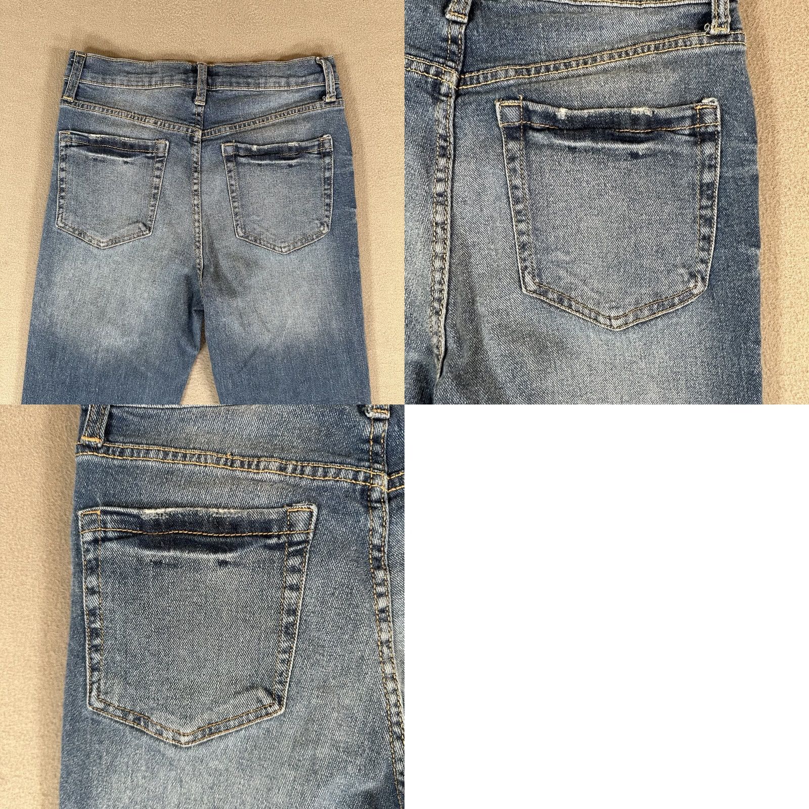 Vintage Black Daisy Jeans Women 5/27 Blue High Rise Straight Crop Denim EUC Jeans Size 27" / US 4 / IT 40 - 10 Thumbnail