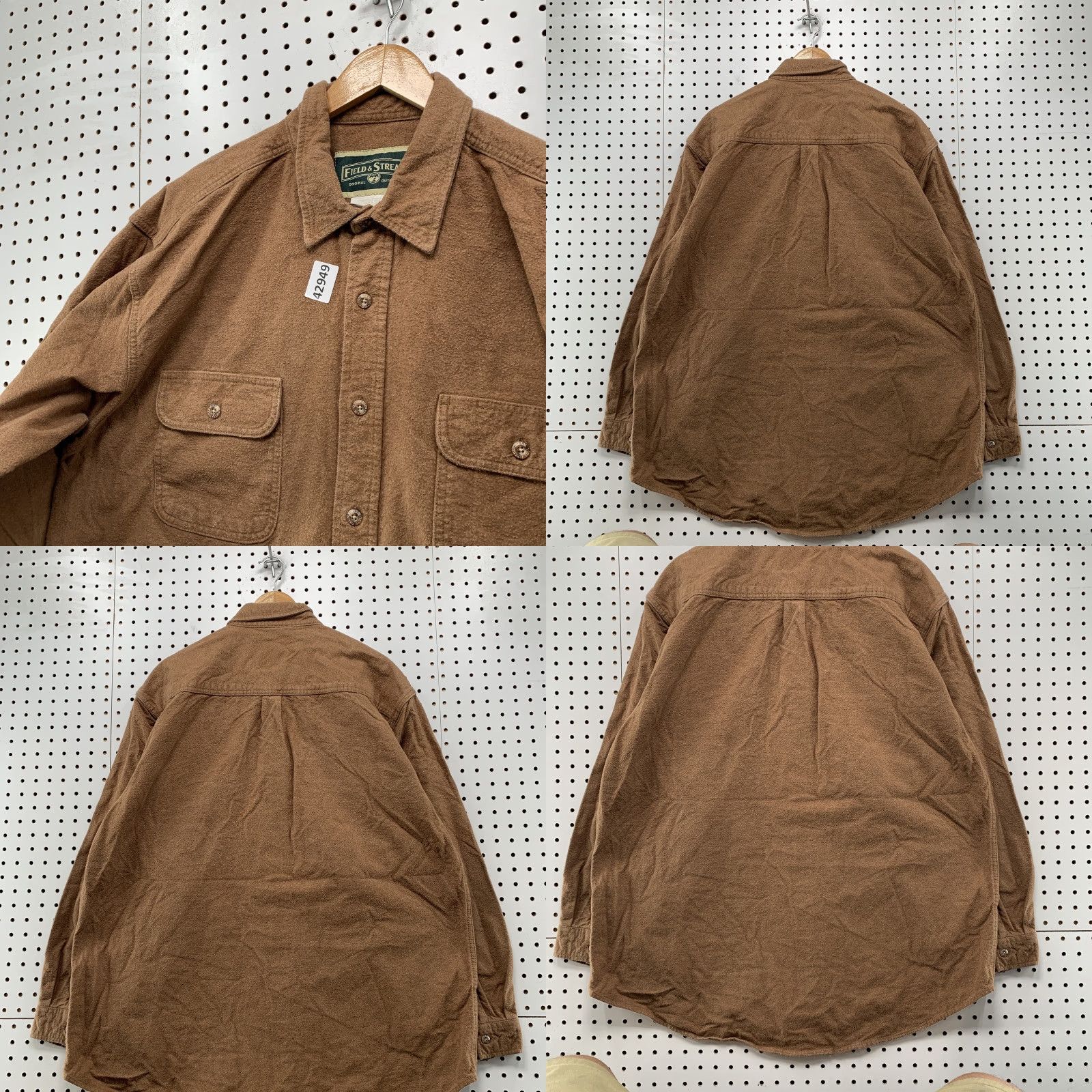 Vintage FIELD & STREAM Chamois Button Shirt Men 2XL Brown Long Sleeve Outdoor Shirt Adult Regular Brown 2XL Men Size US XXL / EU 58 / 5 - 8 Thumbnail