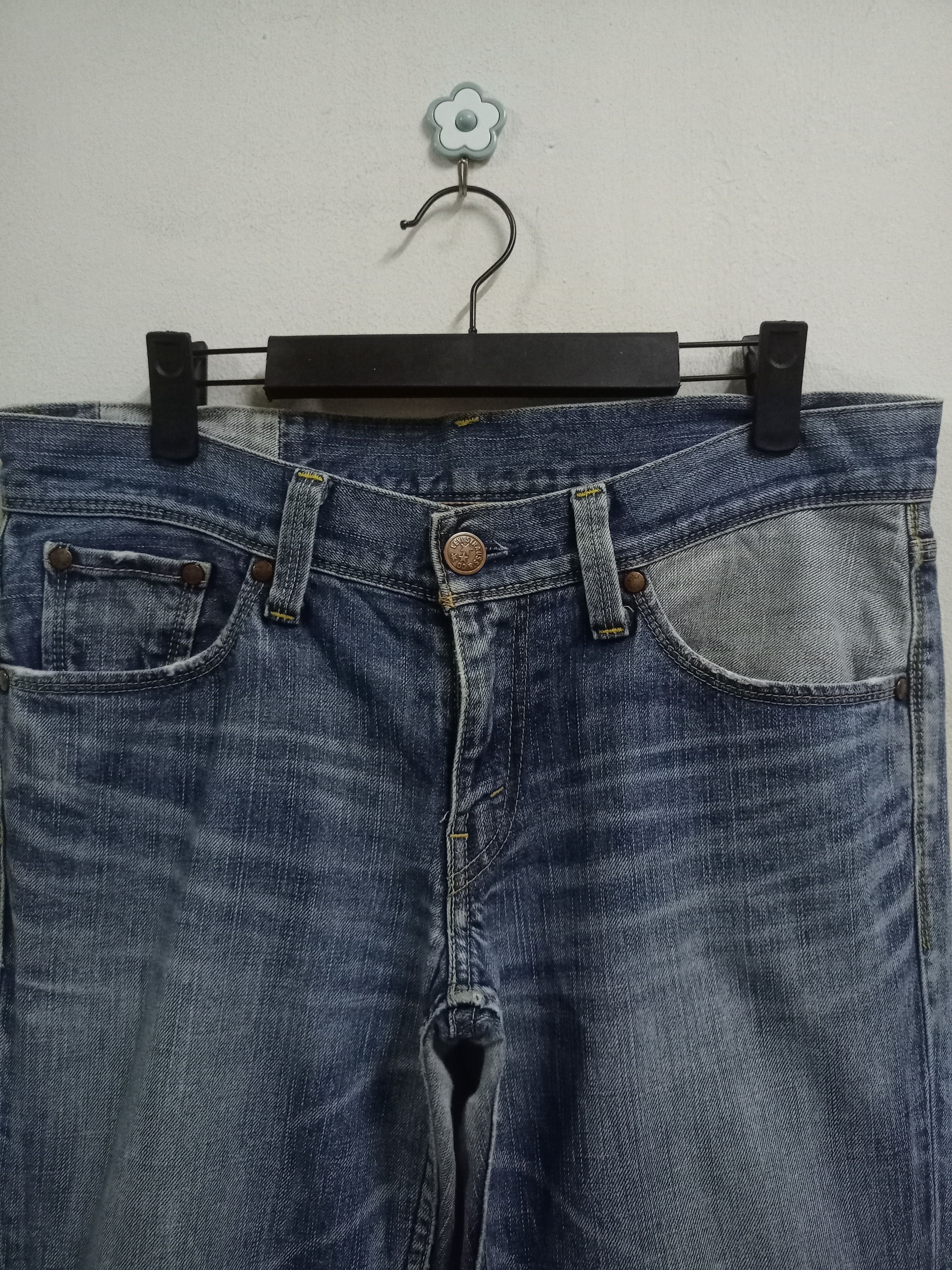 Levi's Vintage 90s Levis Japan Blue Wash Distressed Flare Jeans Size US 33 - 4 Thumbnail