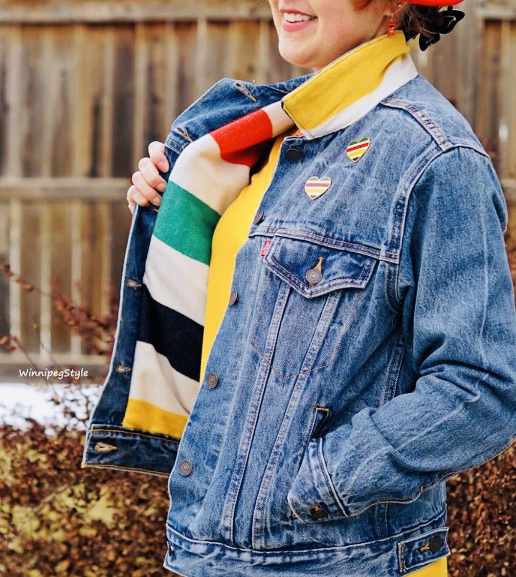 Hudsons Bay Limited Edition Levis Hudsons Bay Reversible Denim Trucker Size US L / EU 52-54 / 3 - 6 Thumbnail