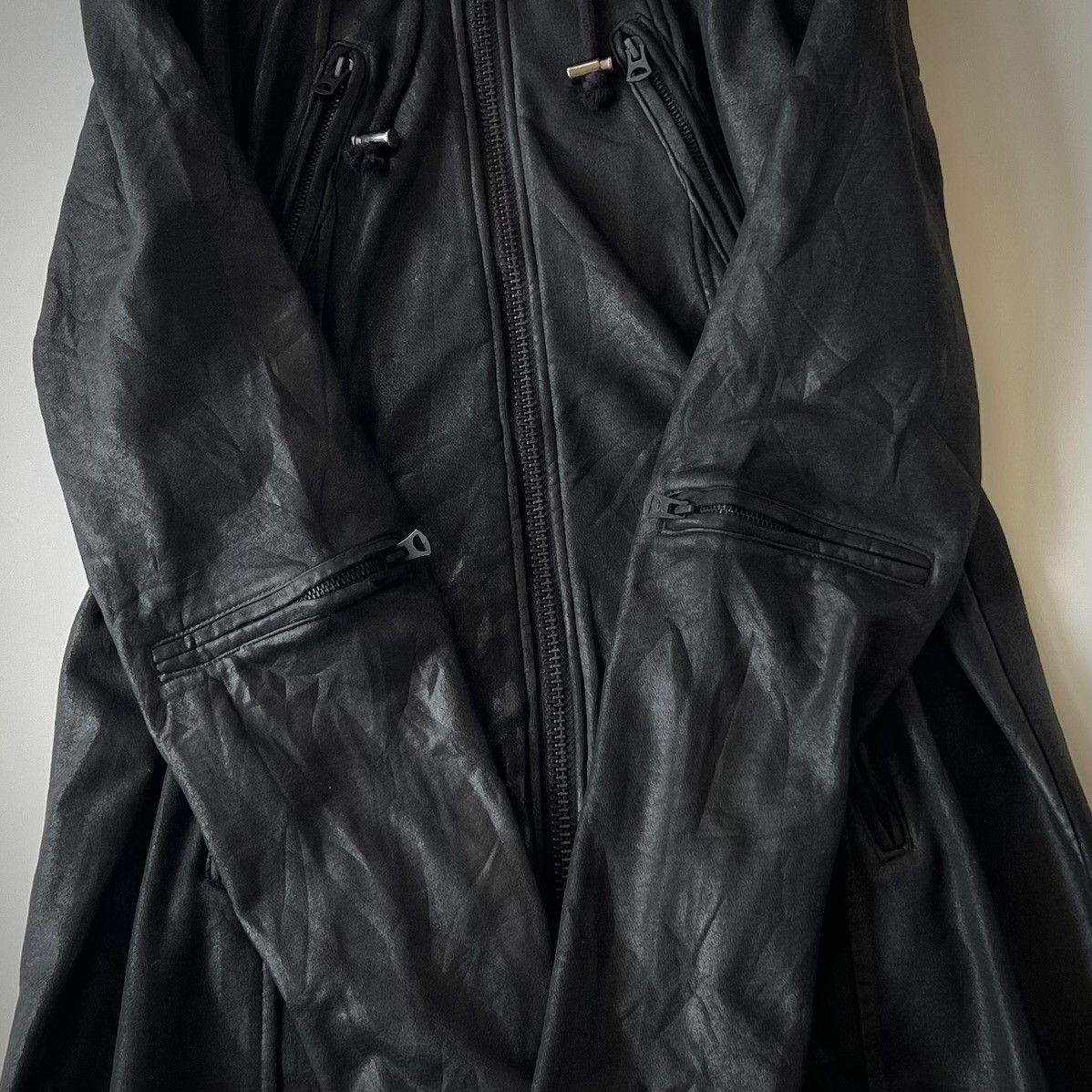 CIVARIZE Civarize Waxed Hooded Long Jacket 2000s Size US L / EU 52-54 / 3 - 4 Thumbnail