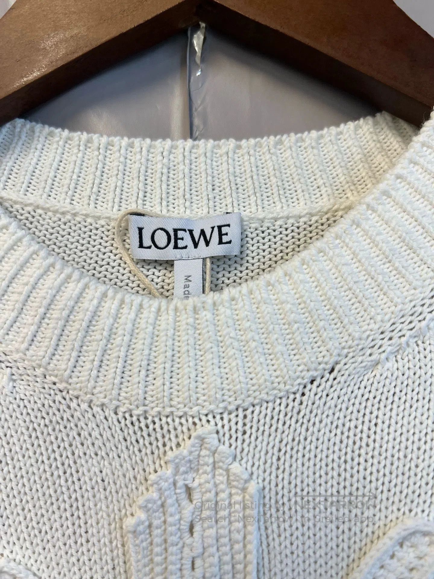 Loewe Loewe White Knit Short Sleeve Top. Size US M / EU 48-50 / 2 - 3 Thumbnail