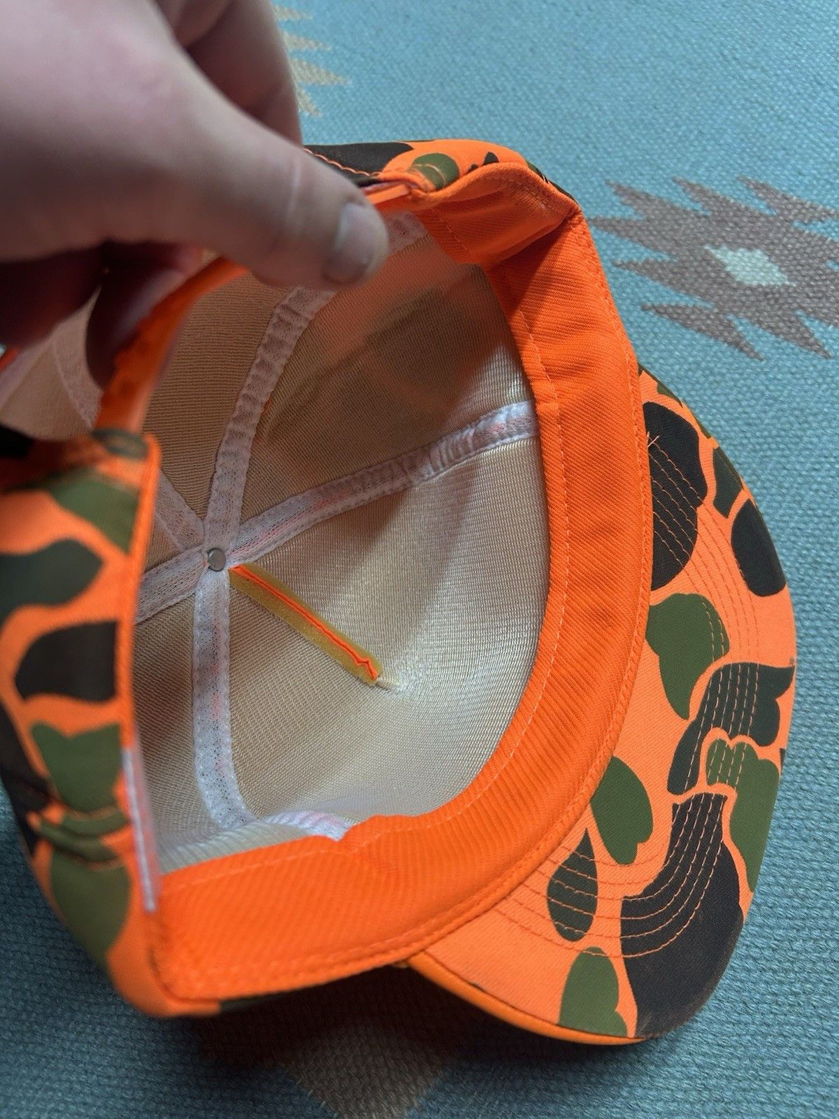 Vintage Vtg SnapBack hat blaze orange camo hunting camouflag trucker Size ONE SIZE - 6 Thumbnail