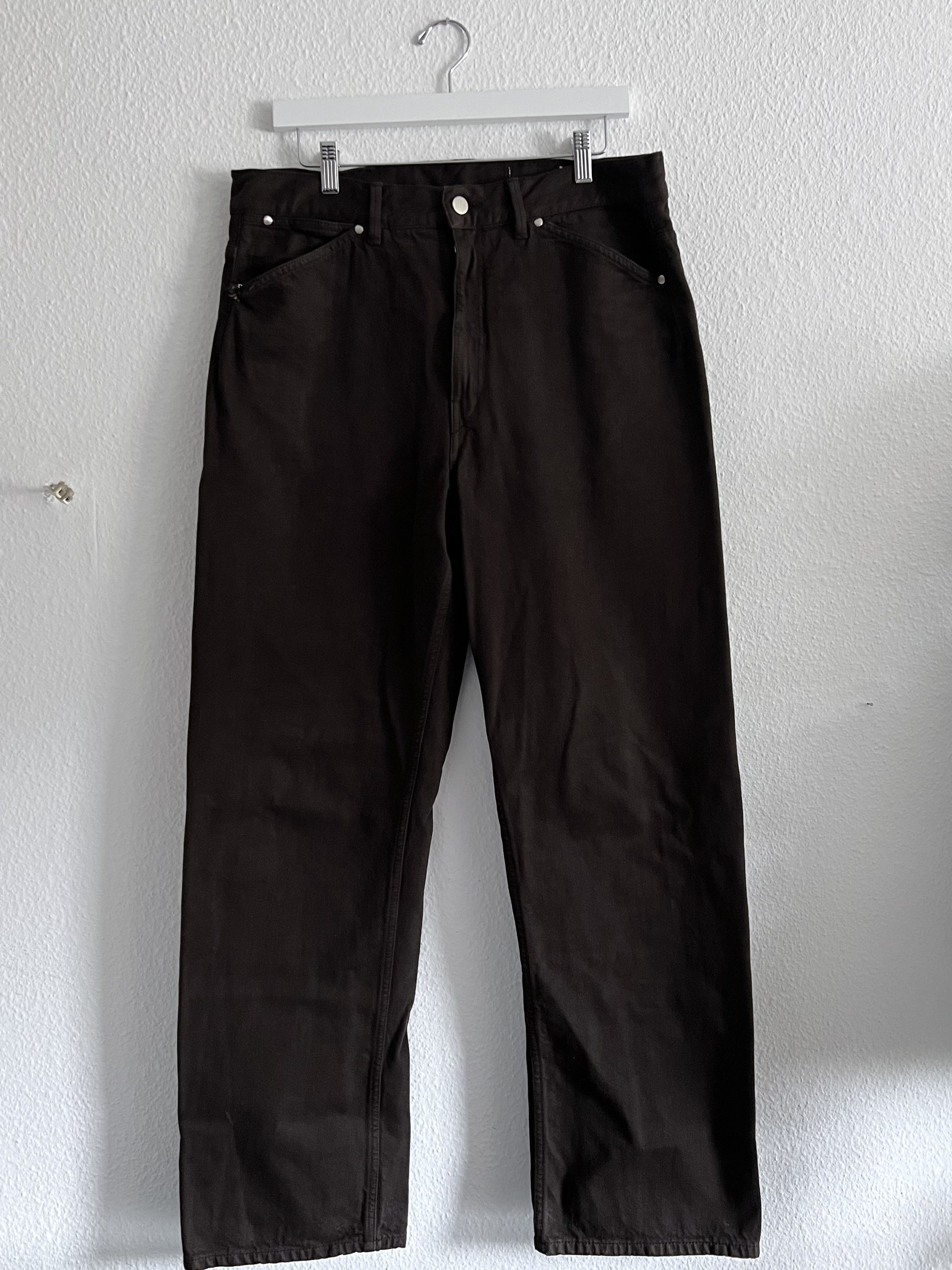 Lemaire Seamless Denim Jeans 52 Dark Brown Overdyed