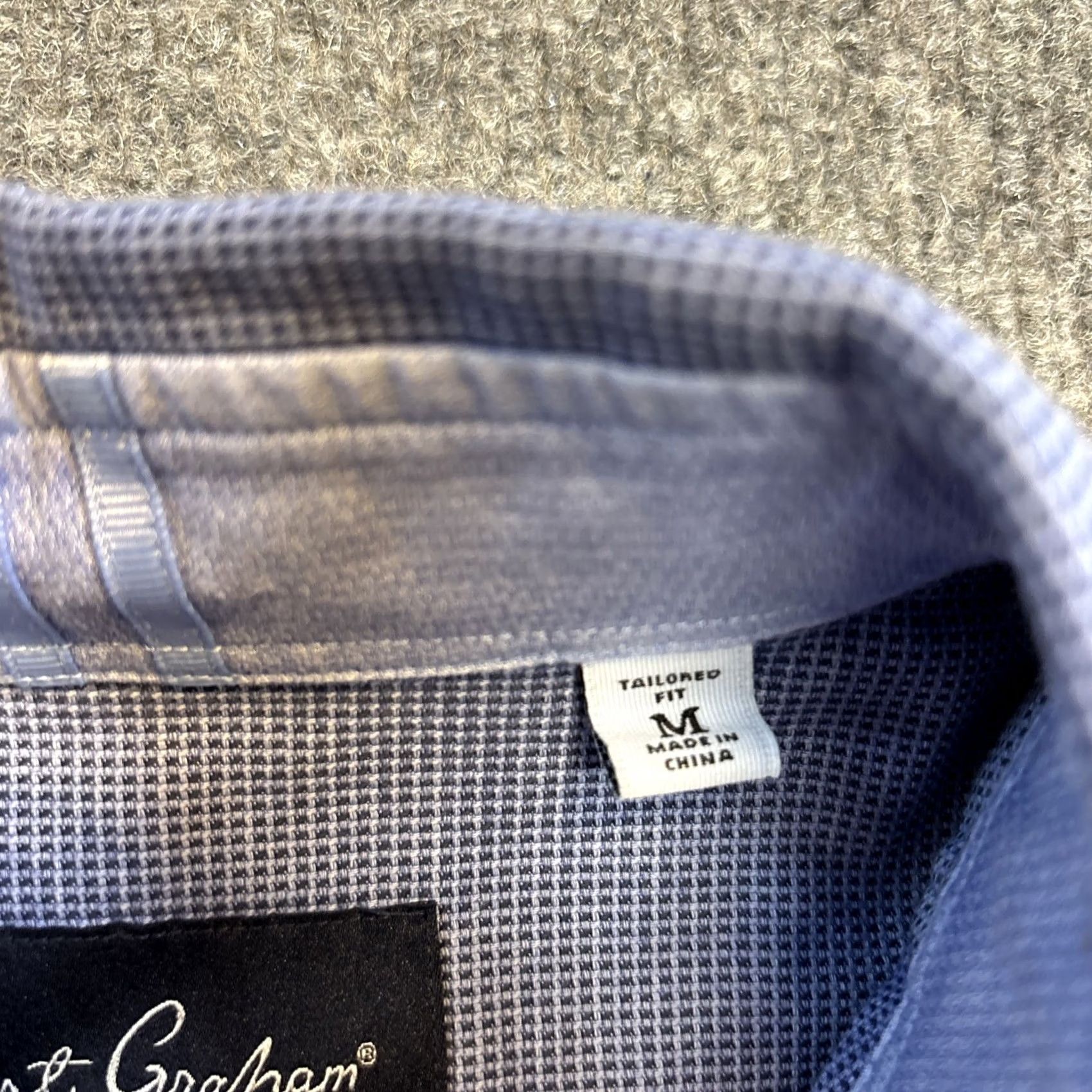 Robert Graham Robert Graham Button-Up Shirt Mens Medium Blue Tailored Fit Modern Americana Shirt Modern Americana Blues Gecko Geometric Pattern Button-Up Mens Size US M / EU 48-50 / 2 - 2 Thumbnail