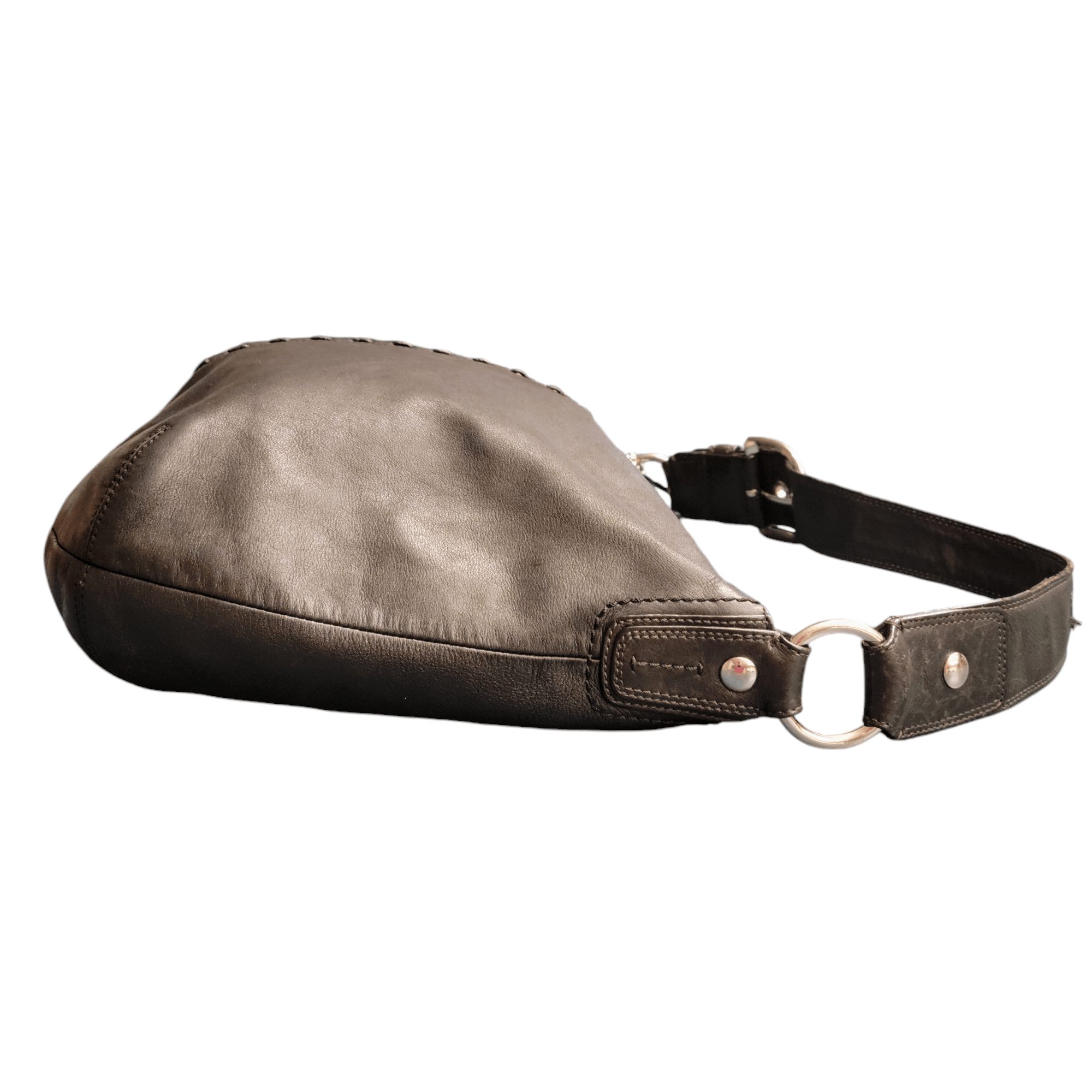 Coach Coach Black Leather Large Hobo Silver Buckle Shoulder Bag Size ONE SIZE - 5 Thumbnail