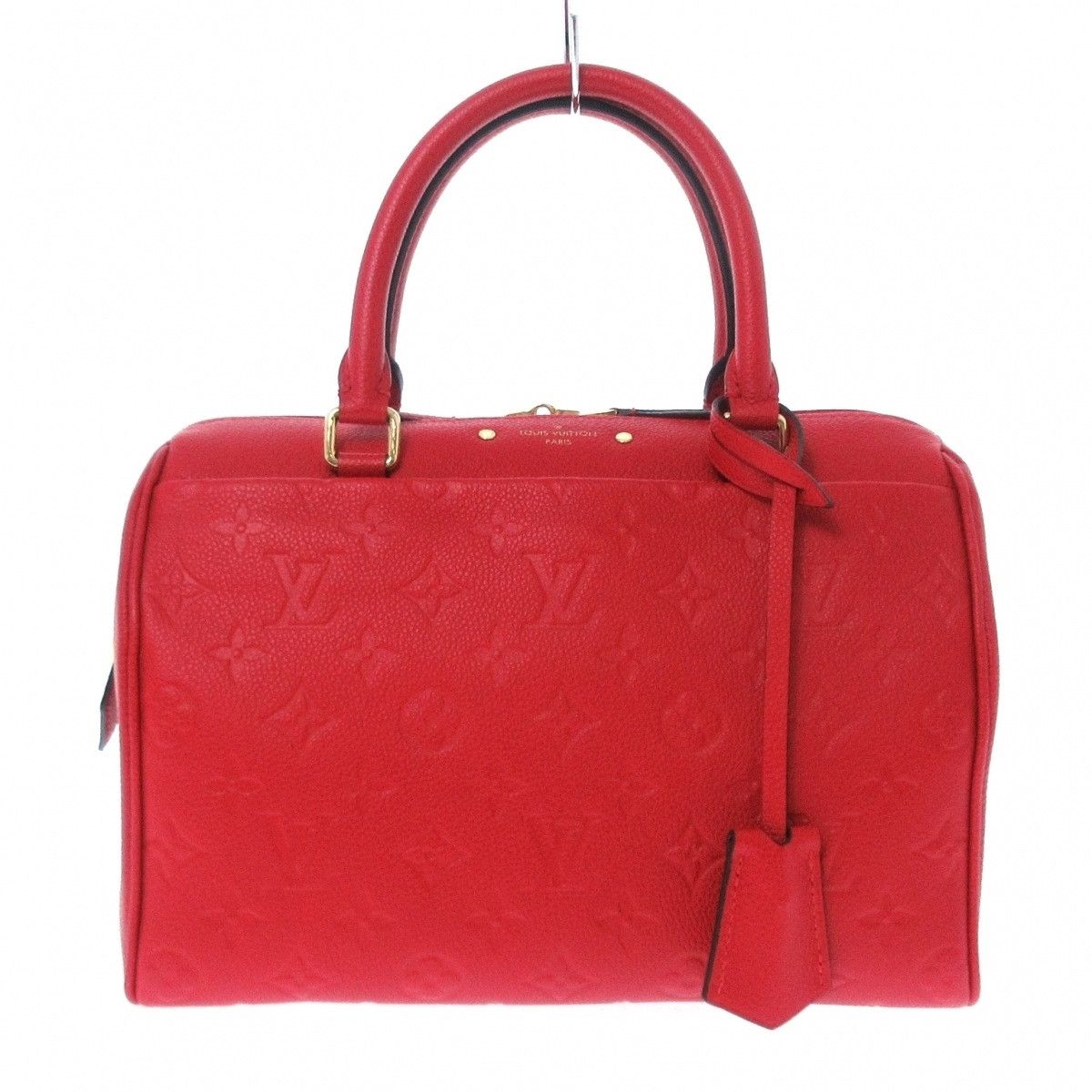 Louis Vuitton Speedy Bandouliere 25 NM Handbag Cerise Smooth Leather Red