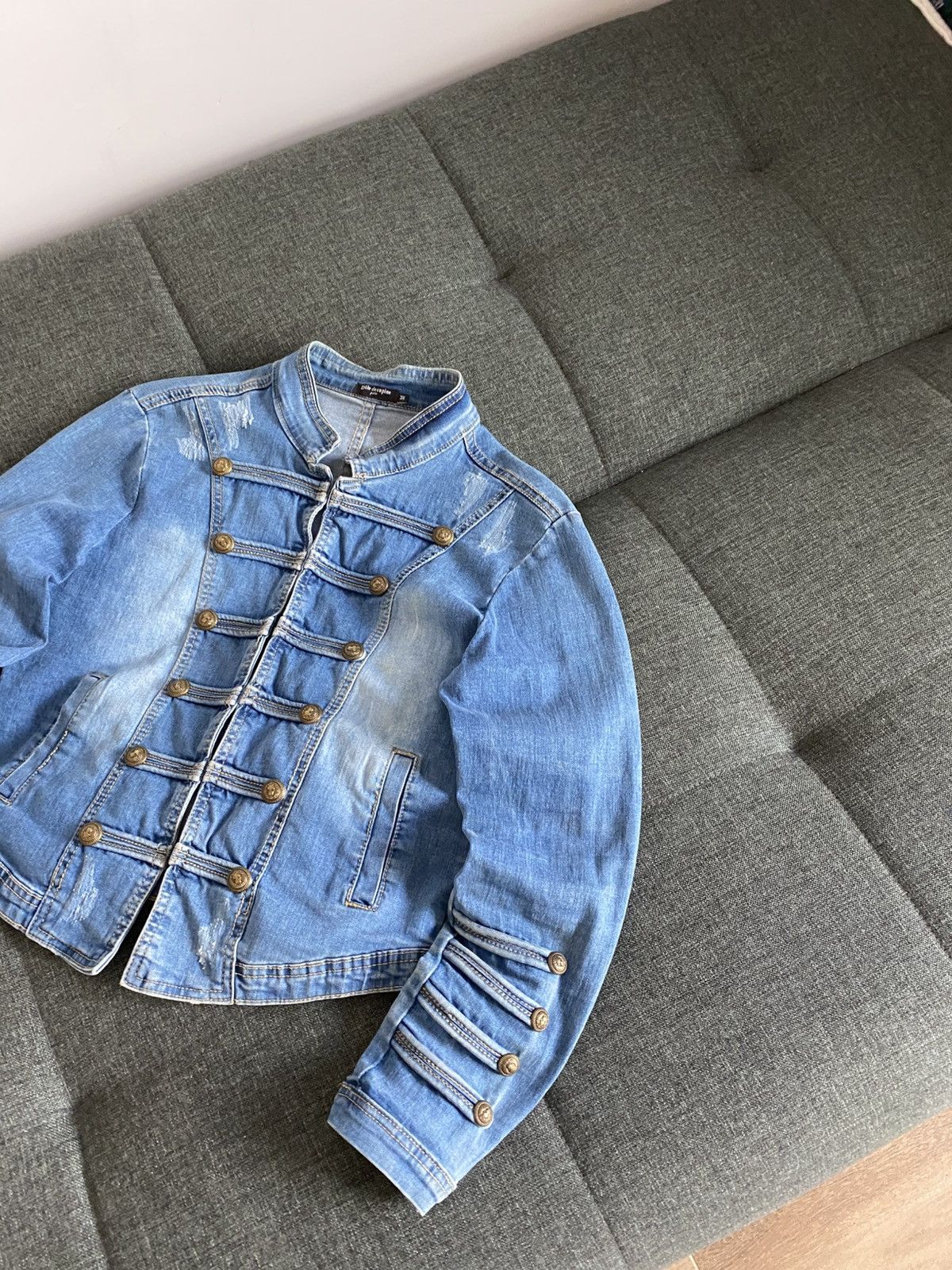 Hysteric Glamour Vintage Denim Avant Garde Jacket Y2K Faded Washed Y2K Hype Size M / US 6-8 / IT 42-44 - 2 Thumbnail
