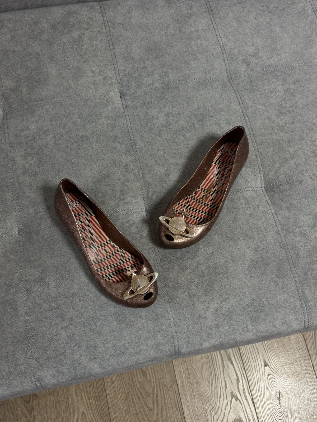 Vivienne Westwood Vintage Vivienne Westwood Melissa Rose Glitter Shoes Slip-On Size US 7 / IT 37 - 2 Thumbnail