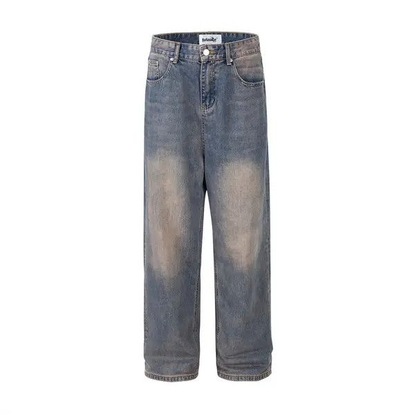 Japanese Brand Distressed street washed contrasting casual all-match jeans Size US 32 / EU 48 - 1 Thumbnail
