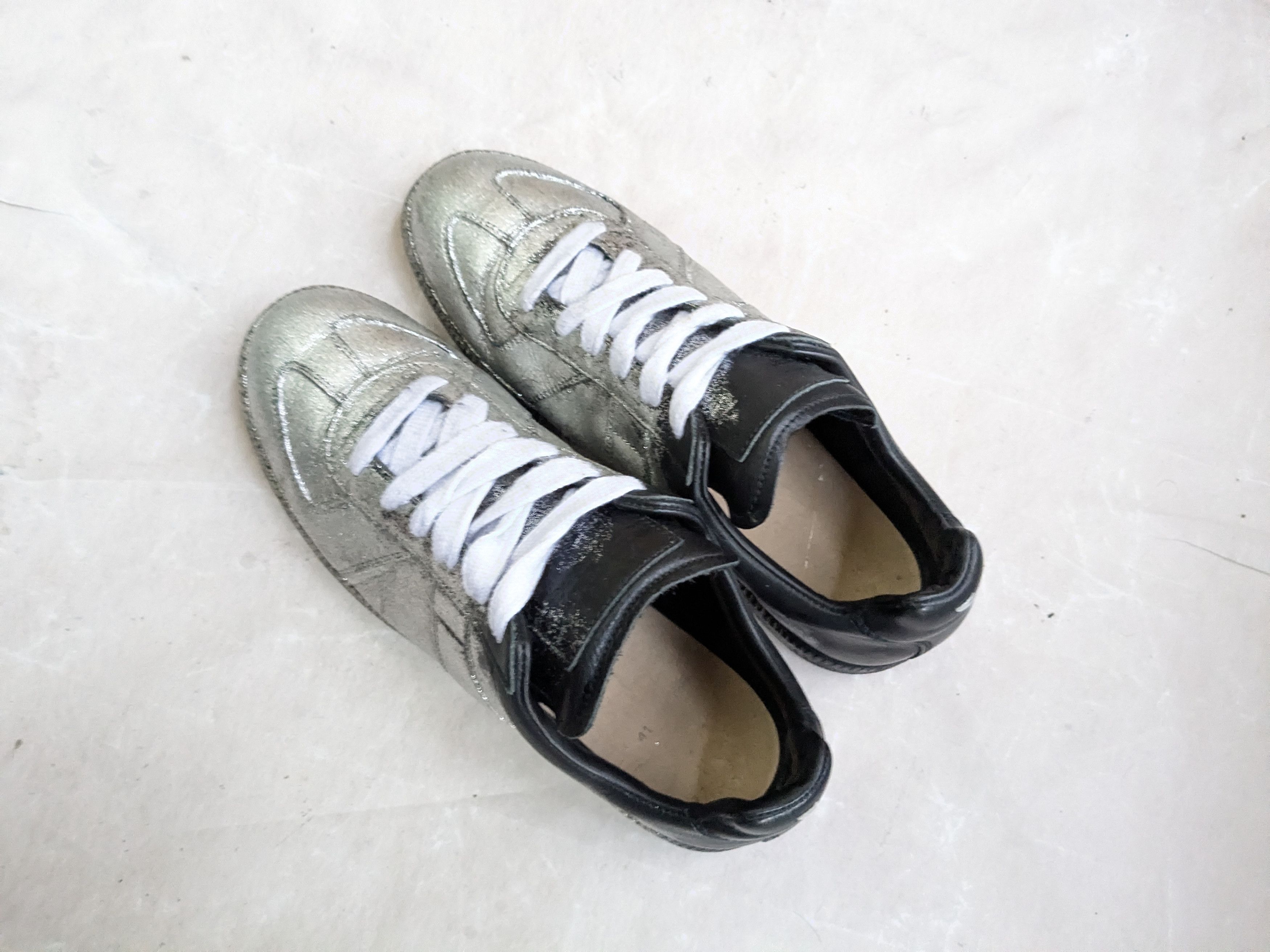 Maison Margiela Maison Margiela Replica GAT Black Silver 8 41 Leather Size US 8 / EU 41 - 13 Thumbnail