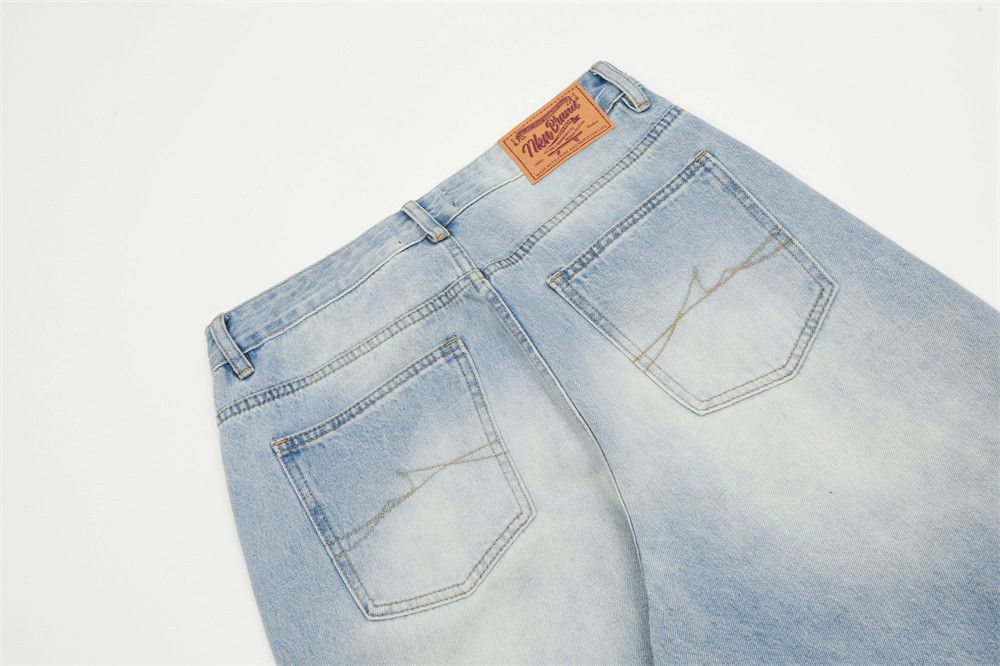 Japanese Brand × Jean Blue gradient wash vintage loose wide-leg straight jeans Size US 32 / EU 48 - 6 Thumbnail