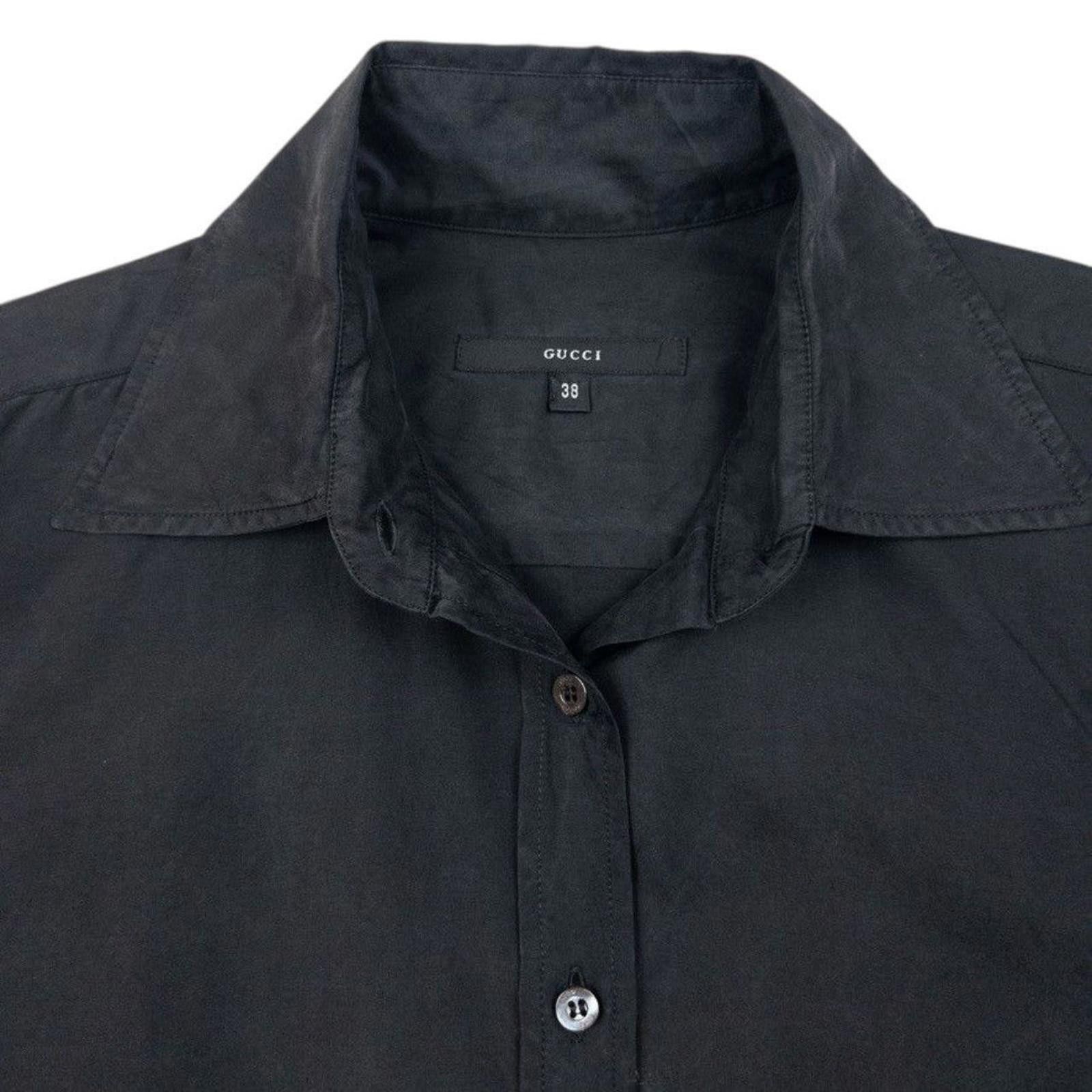 Gucci Vintage Gucci Long Sleeve Button Up Silk Shirt Size M Size US M / EU 48-50 / 2 - 4 Thumbnail