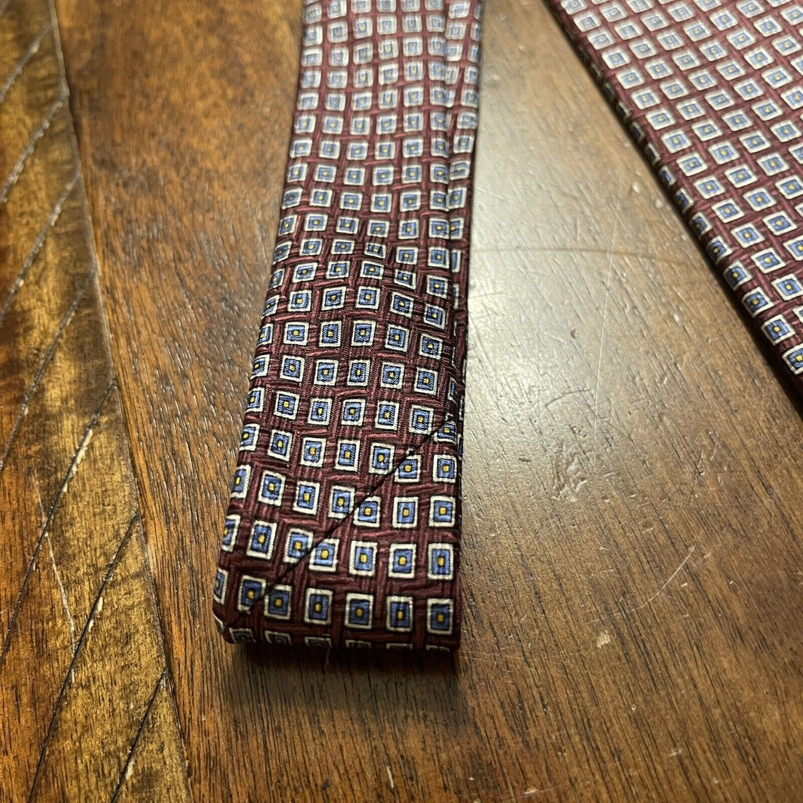 Polo Ralph Lauren Vtg Polo Ralph Lauren Geometric 100% Silk Tie Handmade USA Size ONE SIZE - 4 Thumbnail