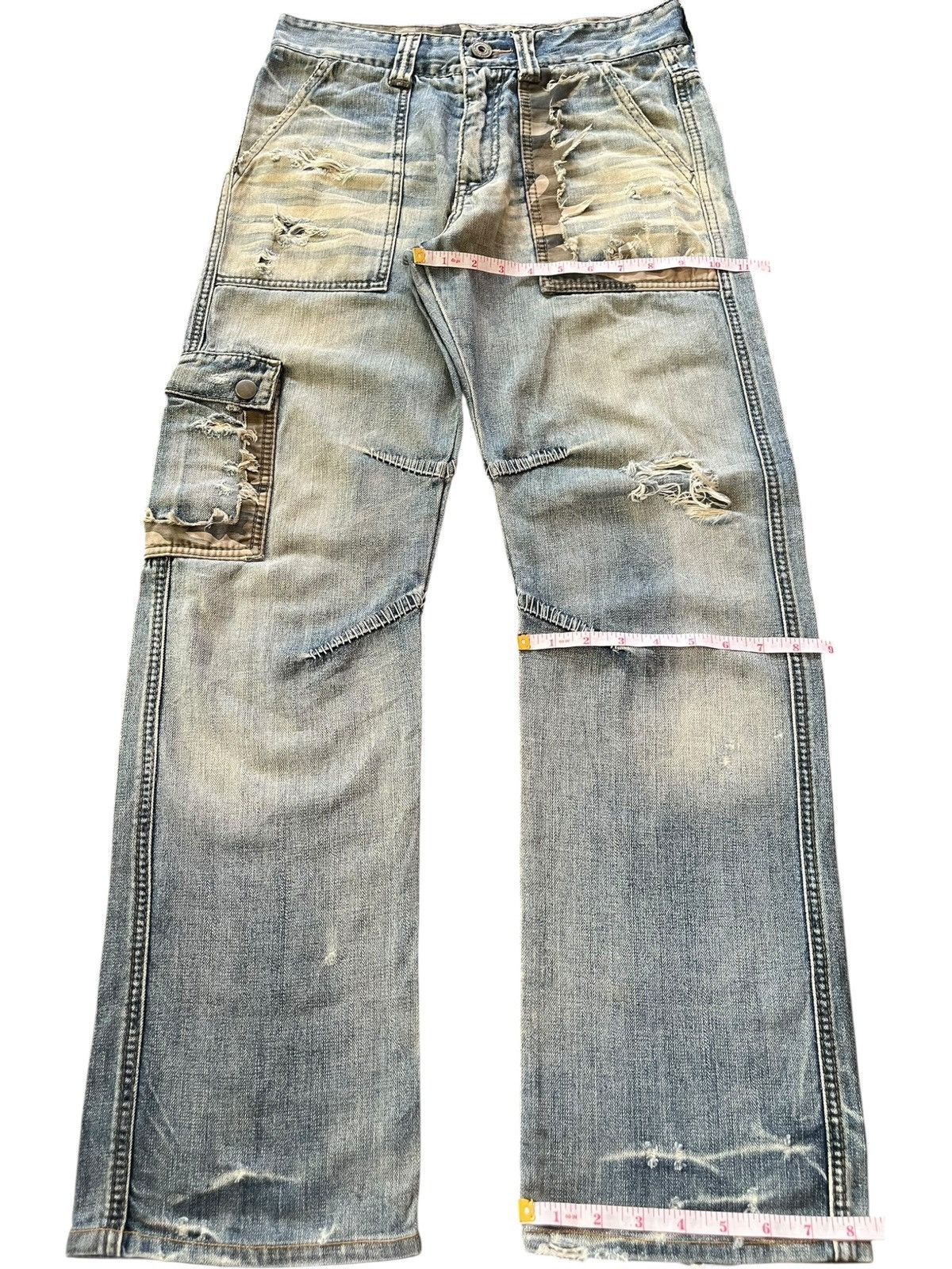 Edwin Vintage Japanese Mud Wash Army Cargo Distress Loose Jeans Size US 30 / EU 46 - 8 Thumbnail