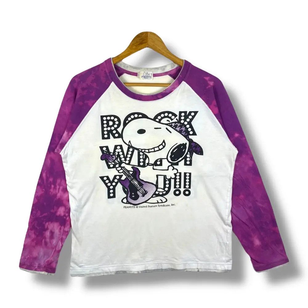 Peanuts PEANUTS Rock With You! Cartoon Long Sleeve Tee Shirt Large Size US L / EU 52-54 / 3 - 1 Thumbnail