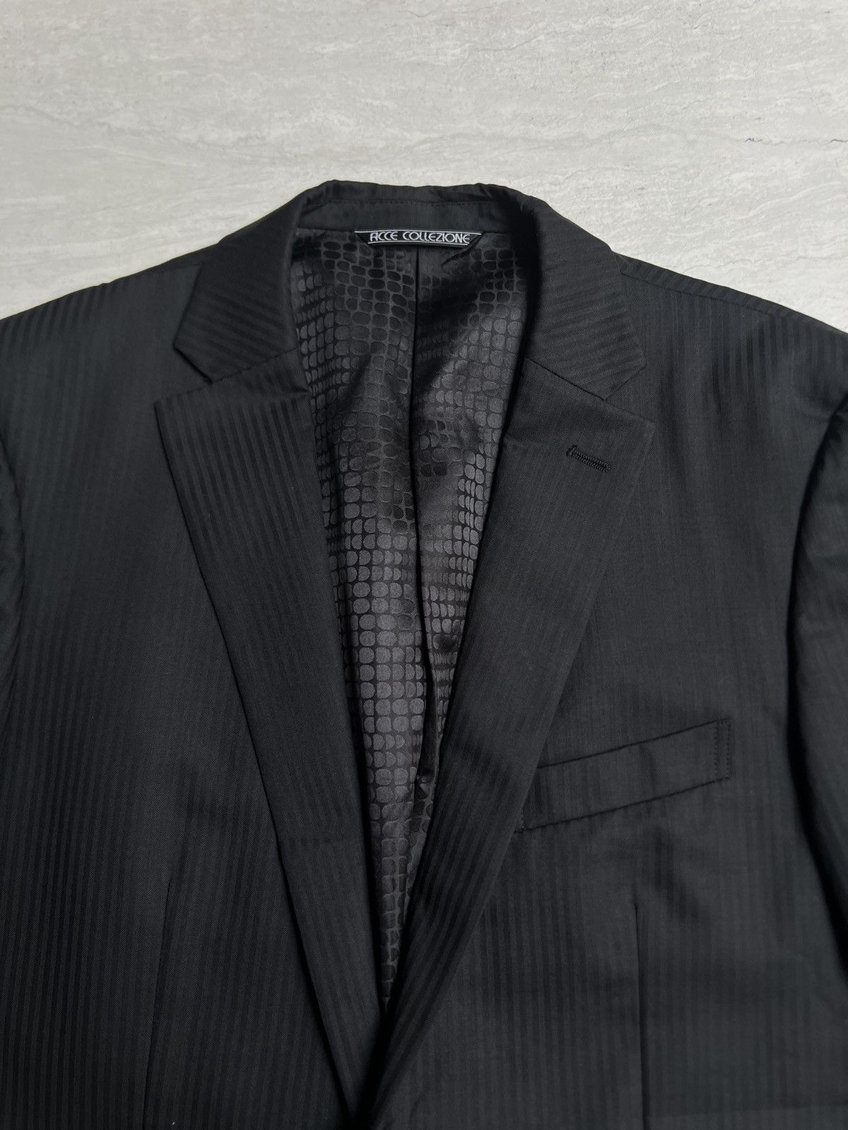 Issey Miyake FICCE COLLEZIONE By Yoshiyuki Konishi Striped Black Suit Size US S / EU 44-46 / 1 - 9 Thumbnail